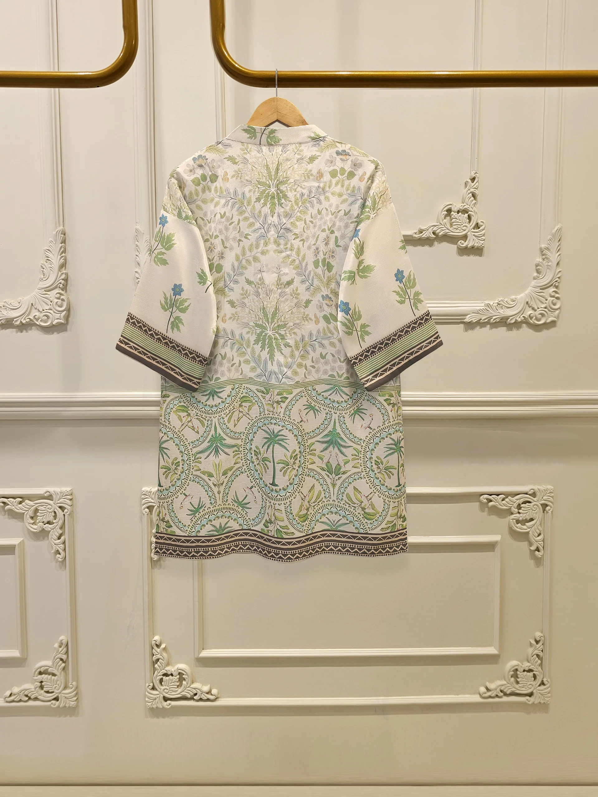 2 Piece- Printed Silk Co-ord Set S112031 - Image 5