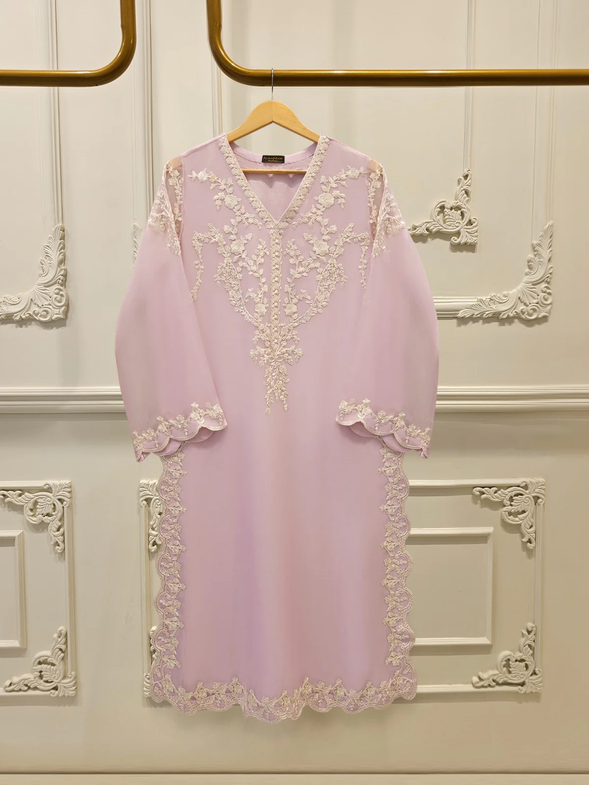 2 Piece - Pure Chiffon Embroidered Suit S112482