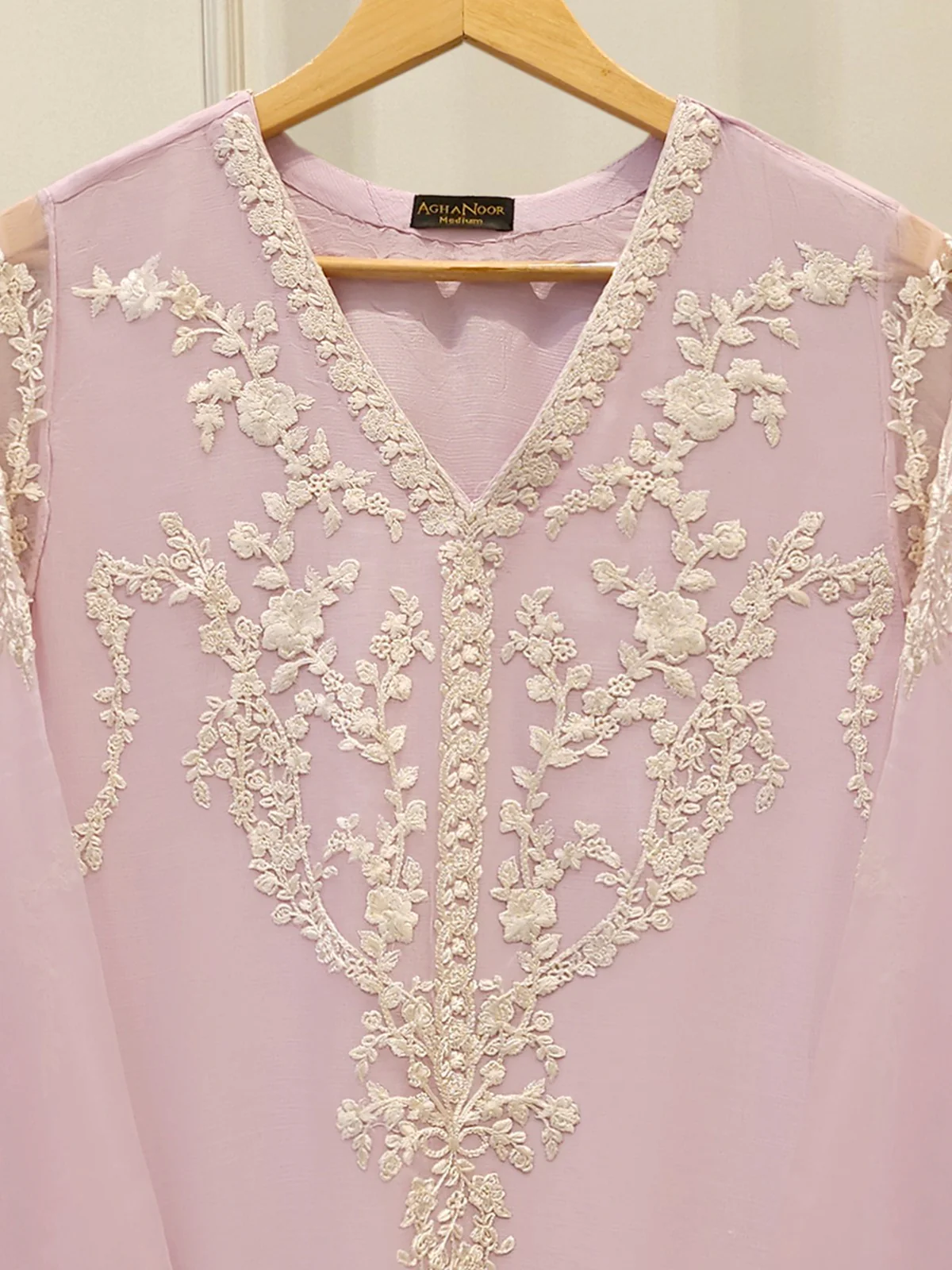 2 Piece - Pure Chiffon Embroidered Suit S112482 - Image 2
