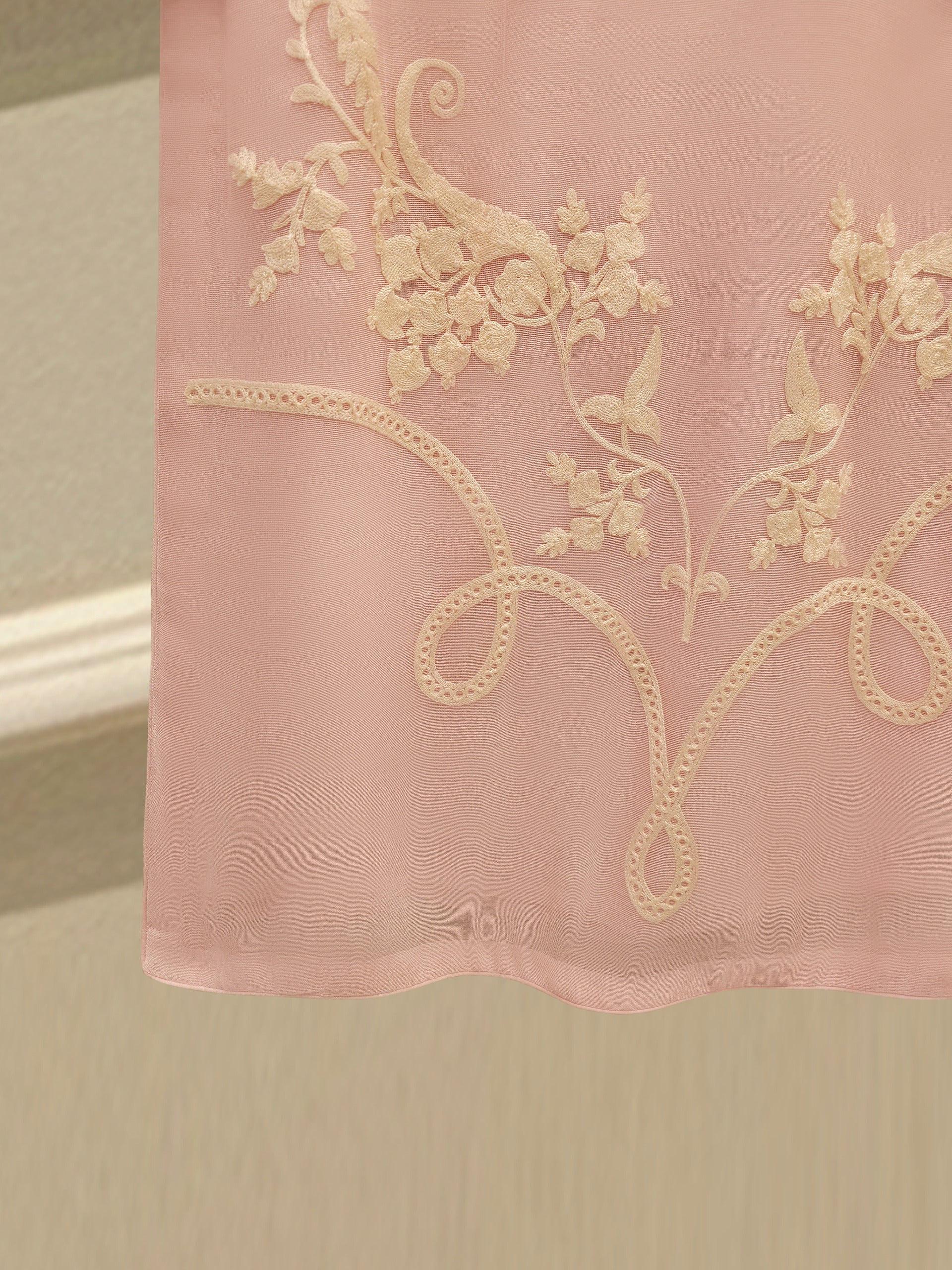 2 Piece - Pure Embroidered Cotton Net Suit S113728 - Image 4