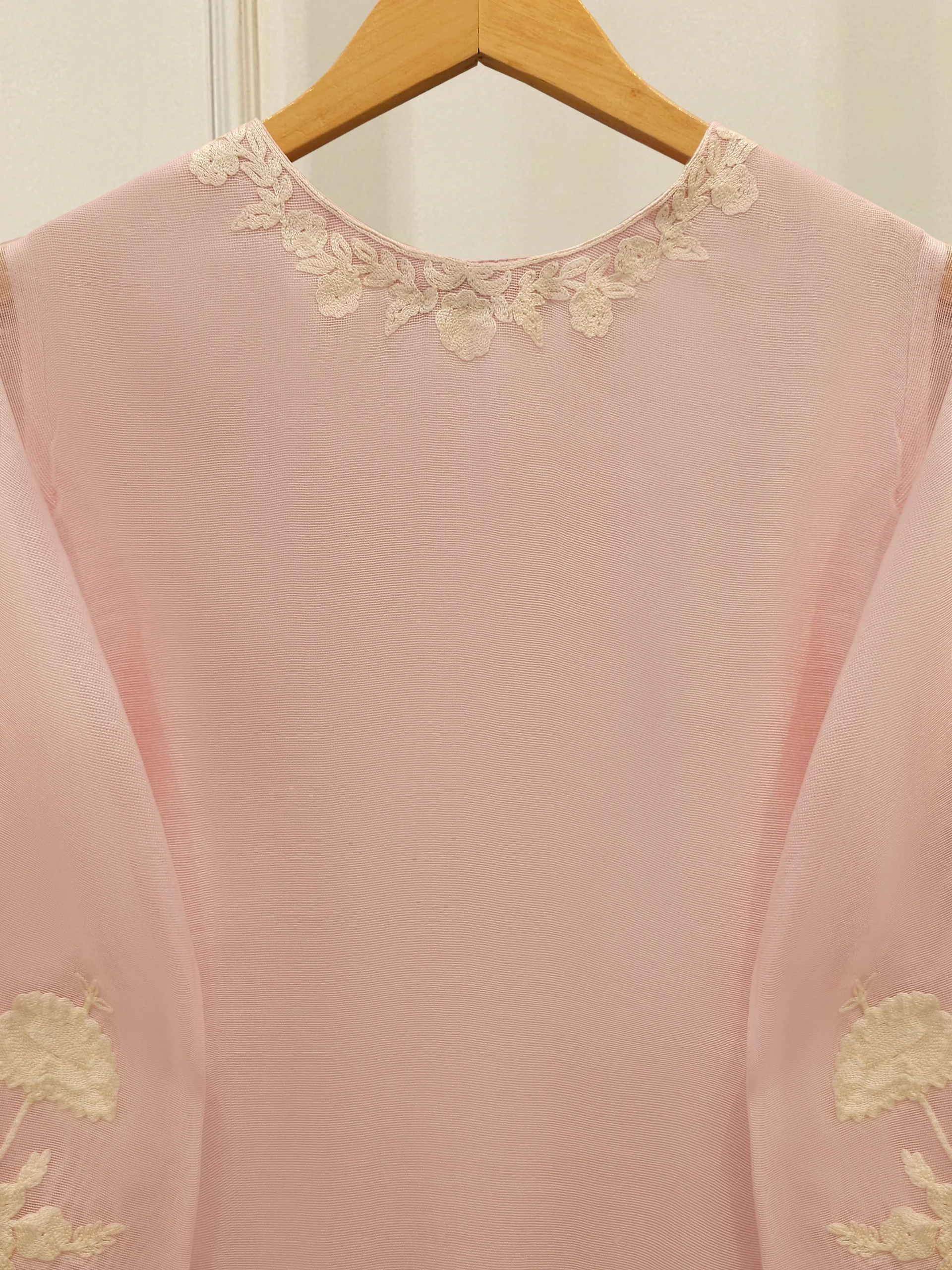 2 Piece - Pure Embroidered Cotton Net Suit S113728 - Image 6
