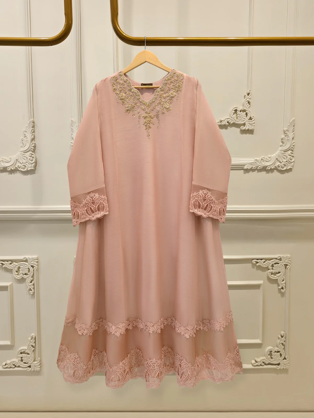 Pure Embroidered Cotton Net Shirt S113812