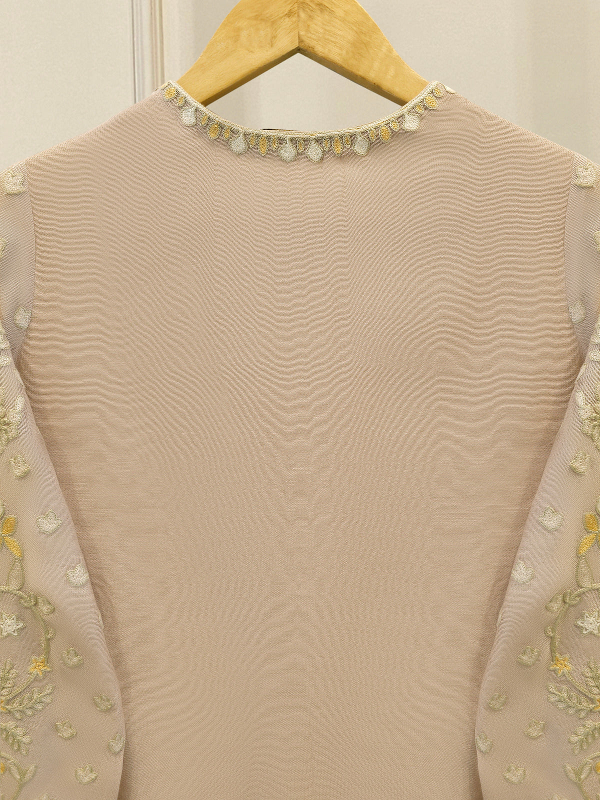 2 Piece - Pure Embroidered Cotton Net Suit S113511 - Image 5