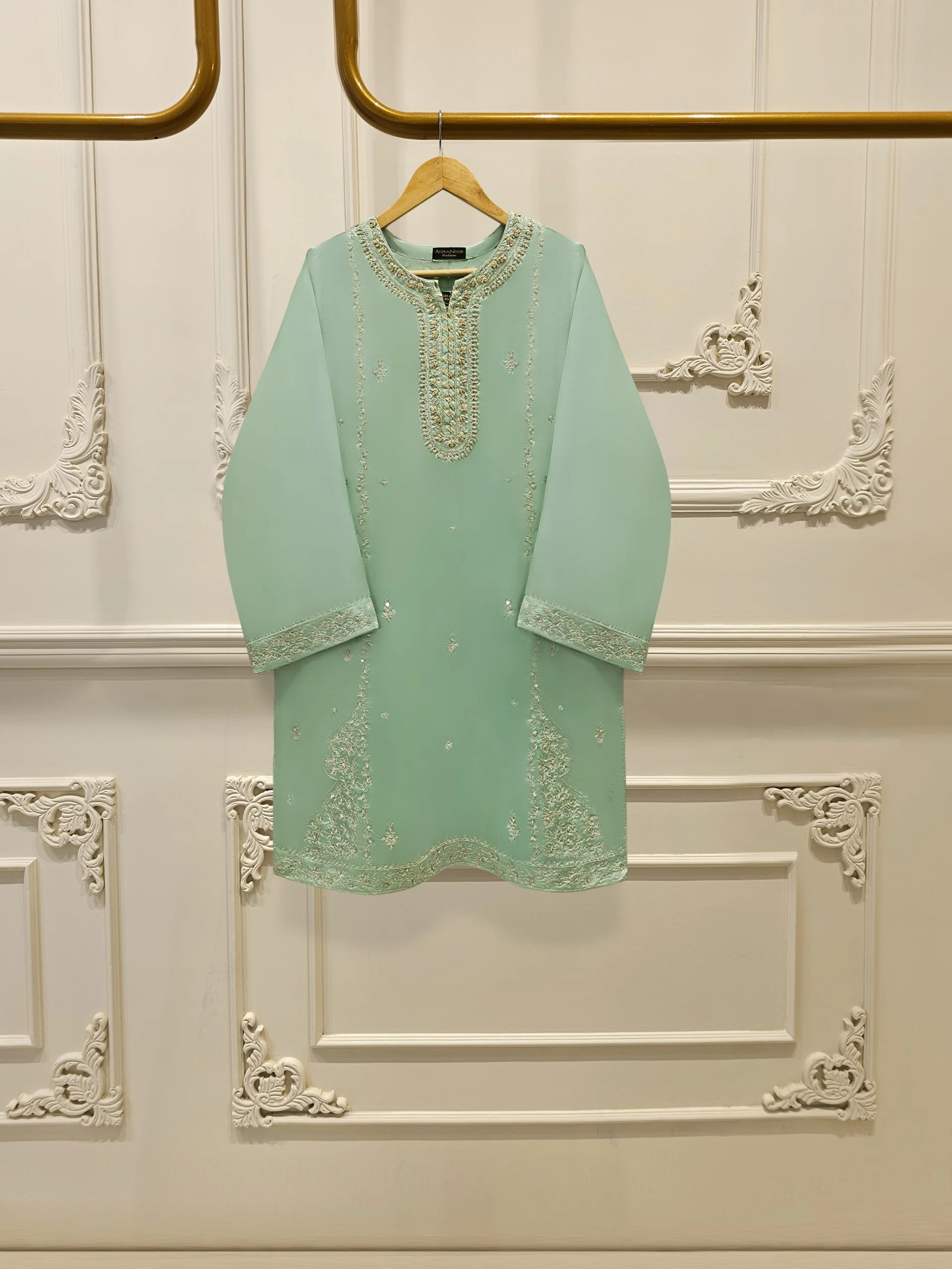 2 Piece- Pure Embroidered Sheesha Silk Suit S111848