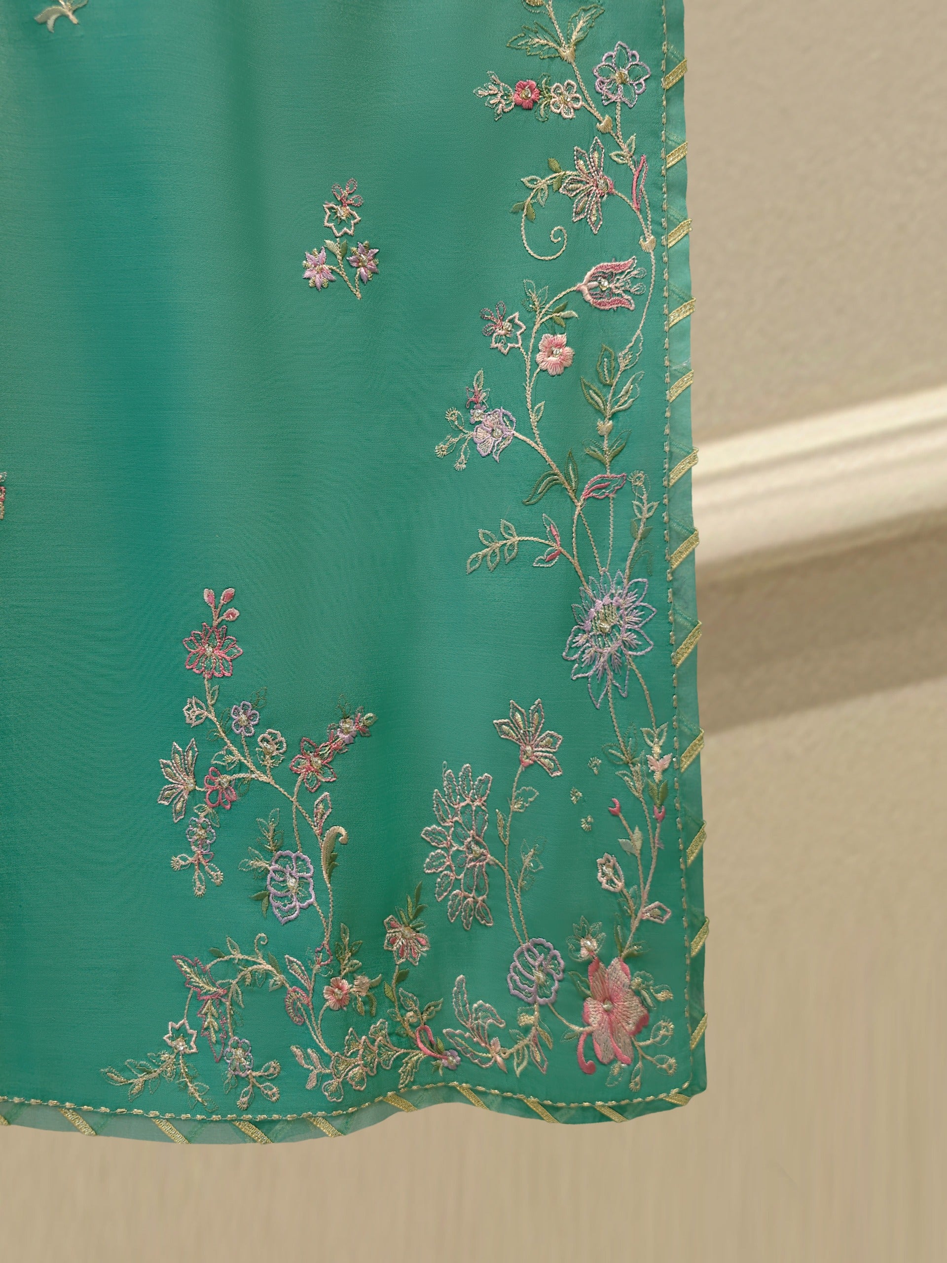 2 Piece - Pure Khaddi Silk Embroidered Suit S114094 - Image 4