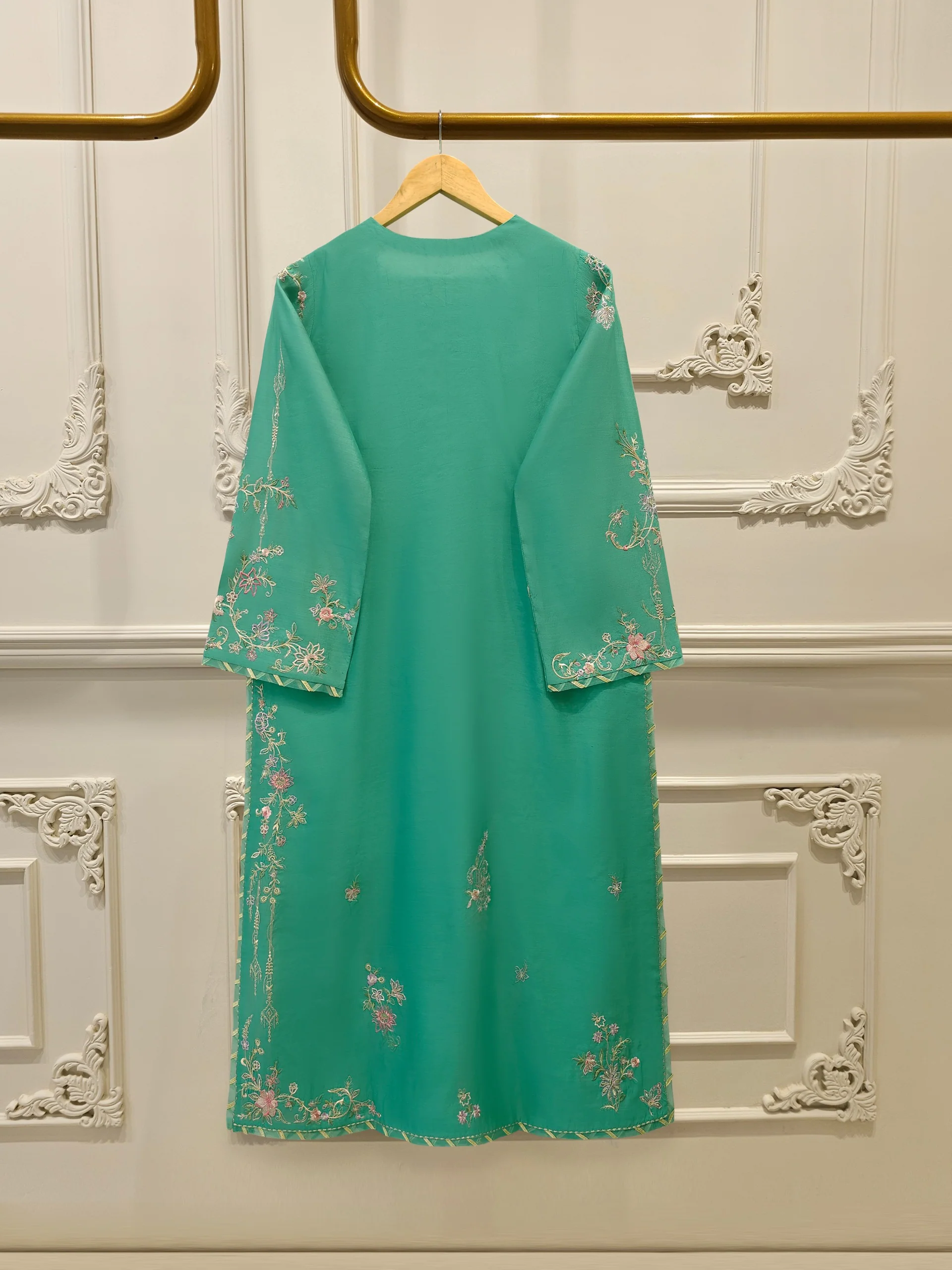 2 Piece - Pure Khaddi Silk Embroidered Suit S114094 - Image 5