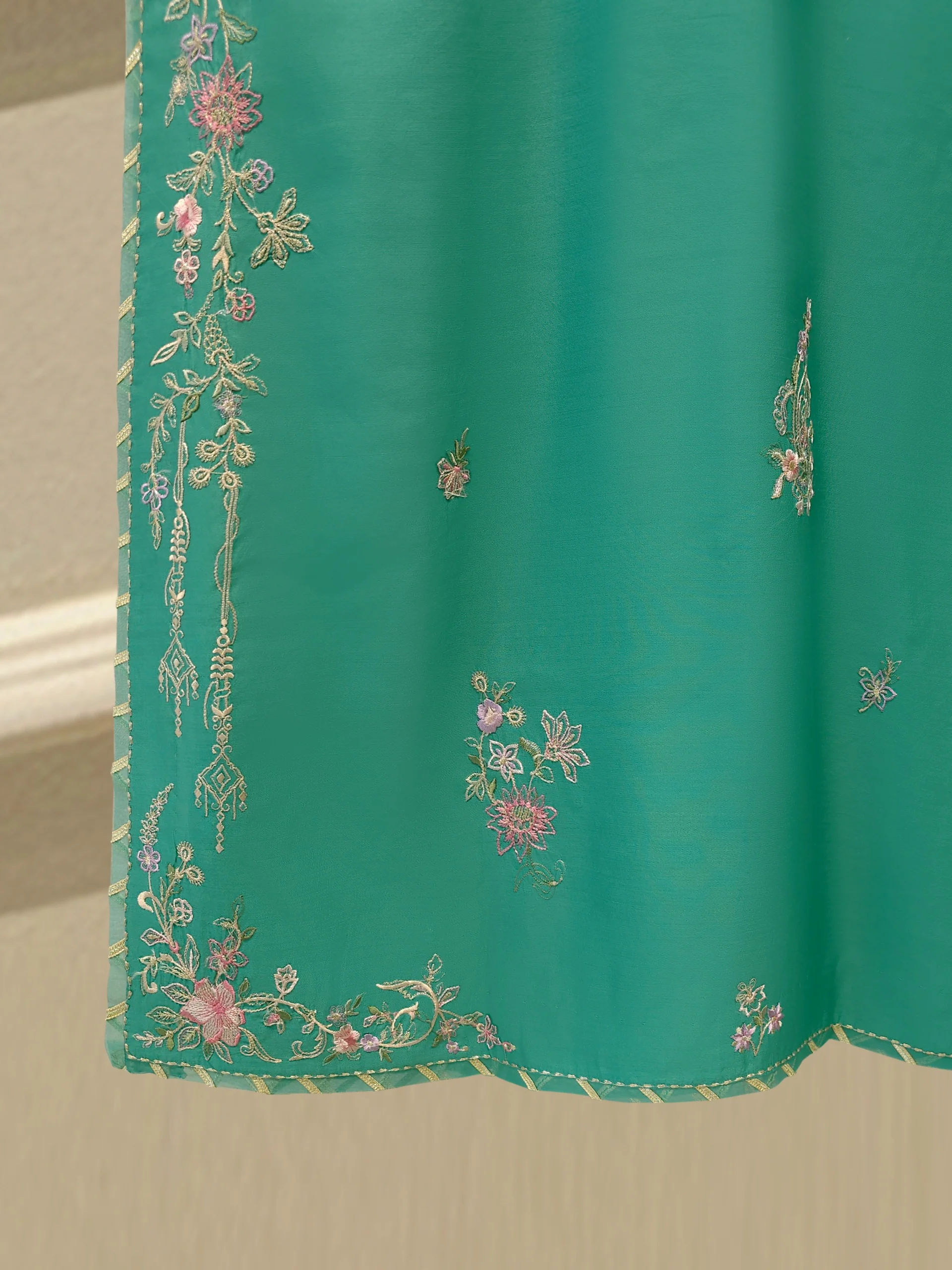 2 Piece - Pure Khaddi Silk Embroidered Suit S114094 - Image 6