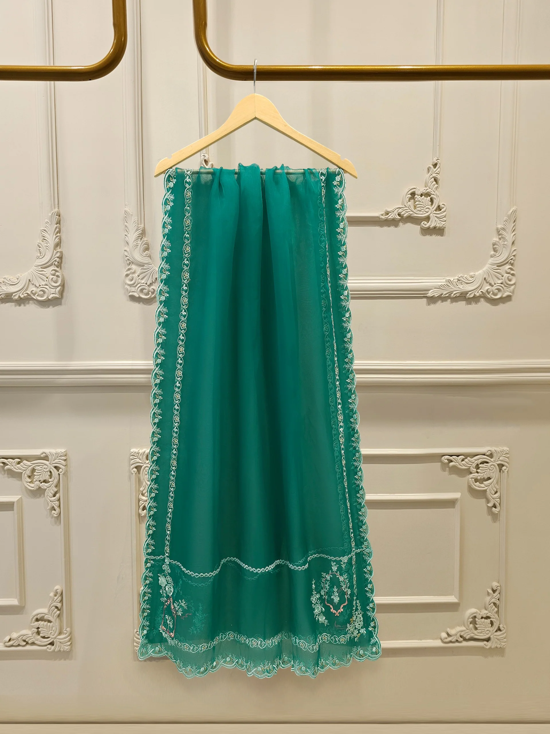 2 Piece- Pure Khaddi Silk Embroidered Suit S114271 - Image 8