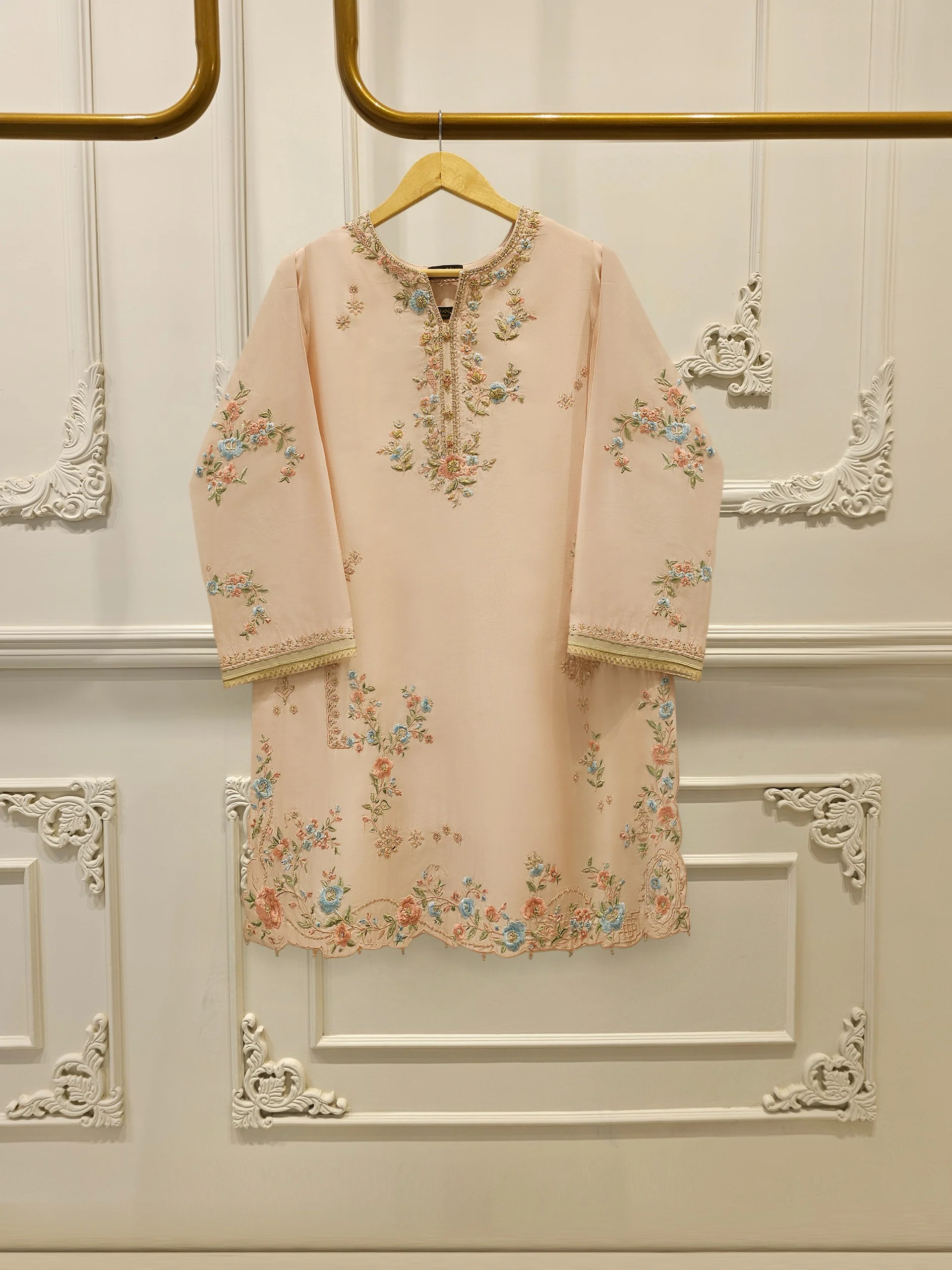 2 Piece- Pure Sheesha Silk Embroidered Suit S113478