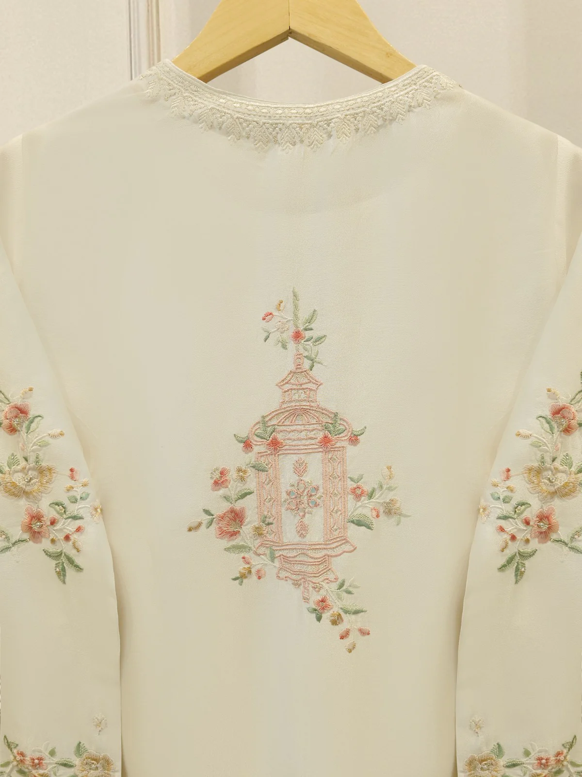 2 Piece- Pure Sheesha Silk Embroidered Suit S113502 - Image 6