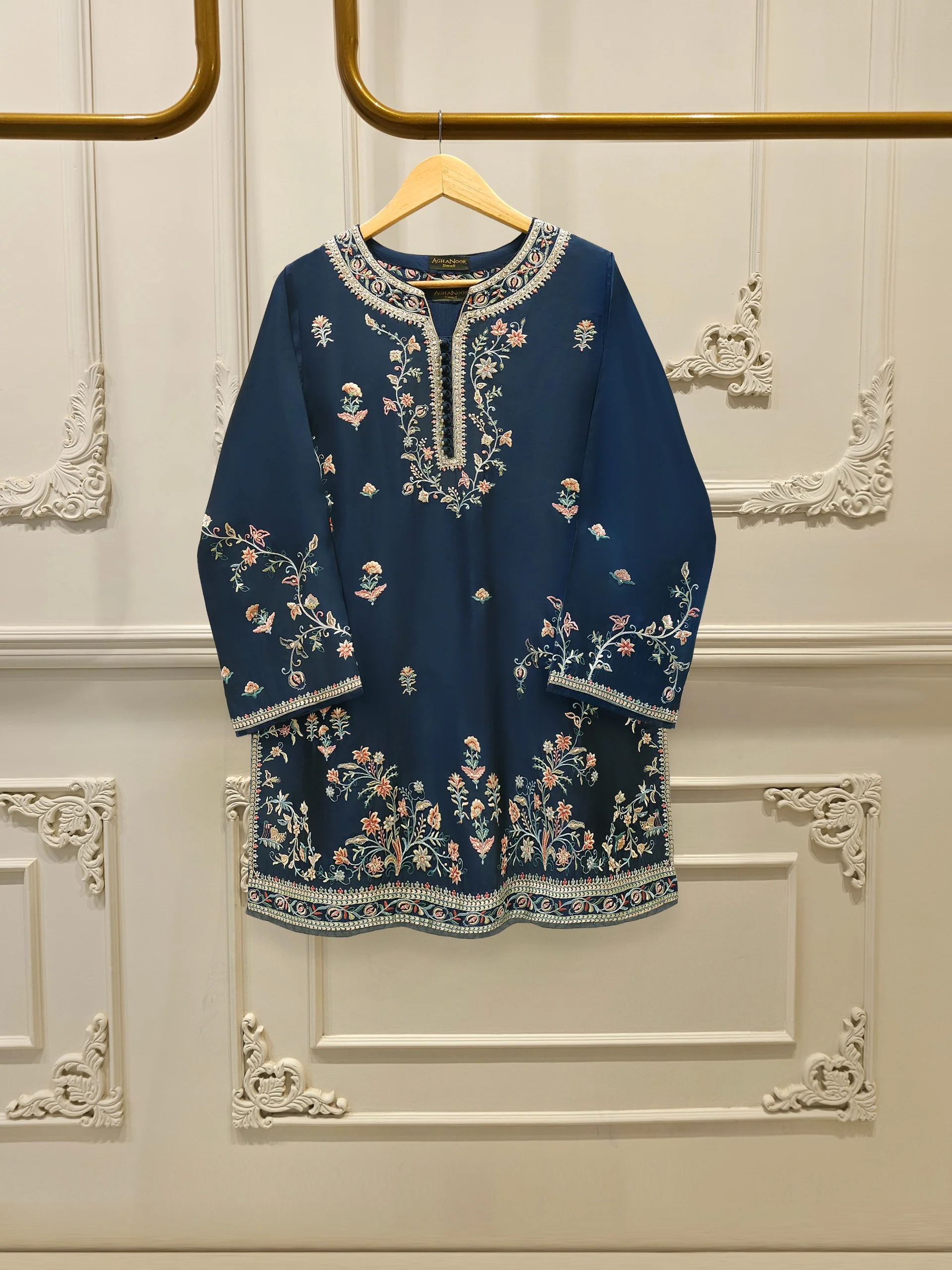 2 Piece- Pure Sheesha Silk Embroidered Suit S113569