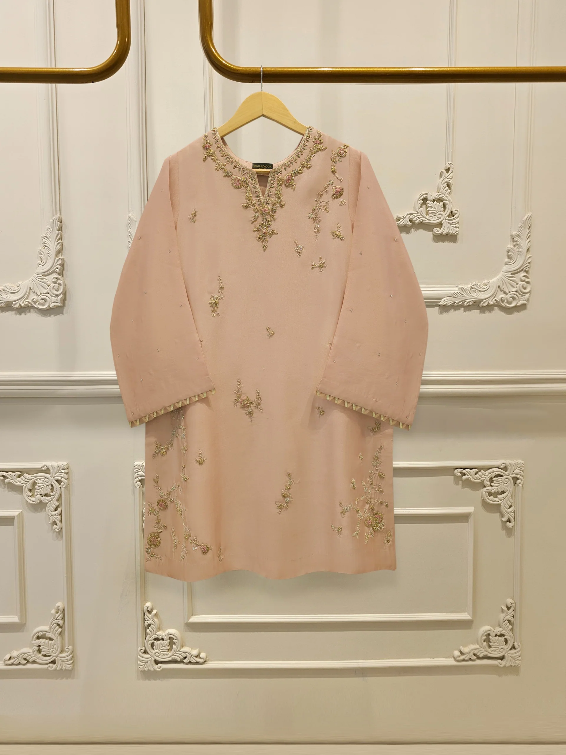 2 Piece- Pure Sheesha Silk Embroidered Suit S114357