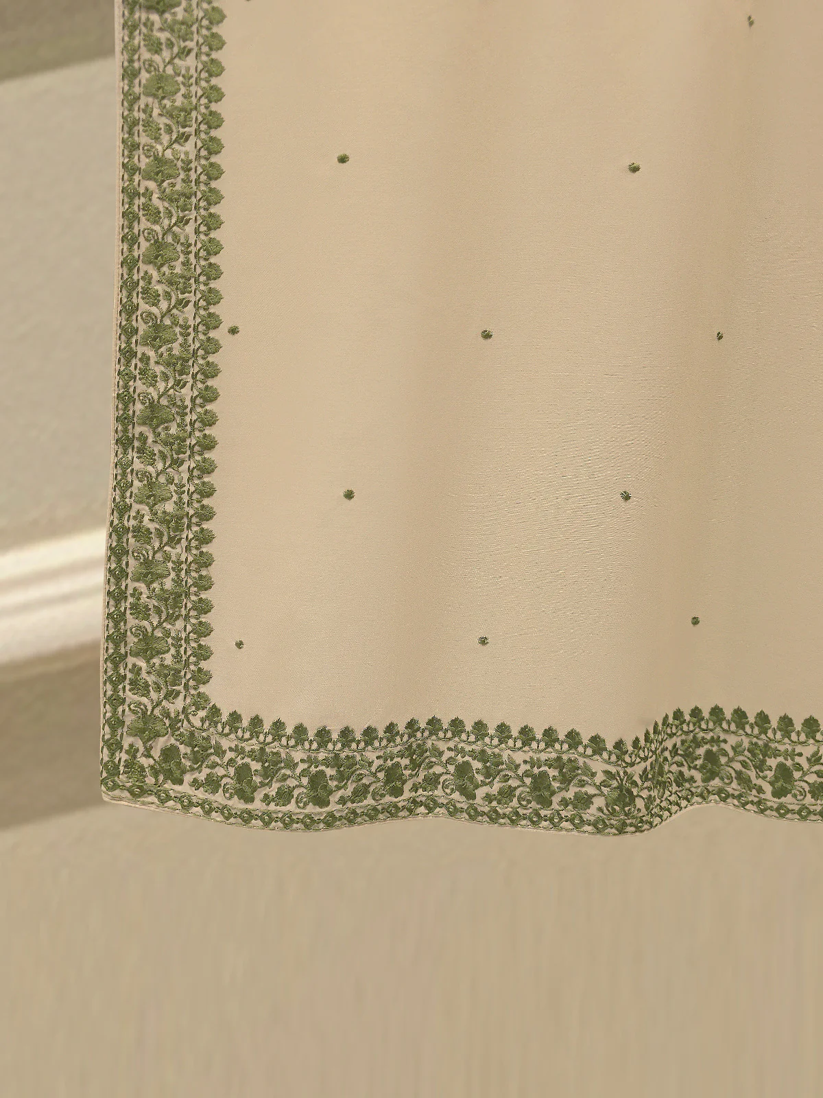 3 Piece - Embroidered  Cambric Suit S113392 - Image 6