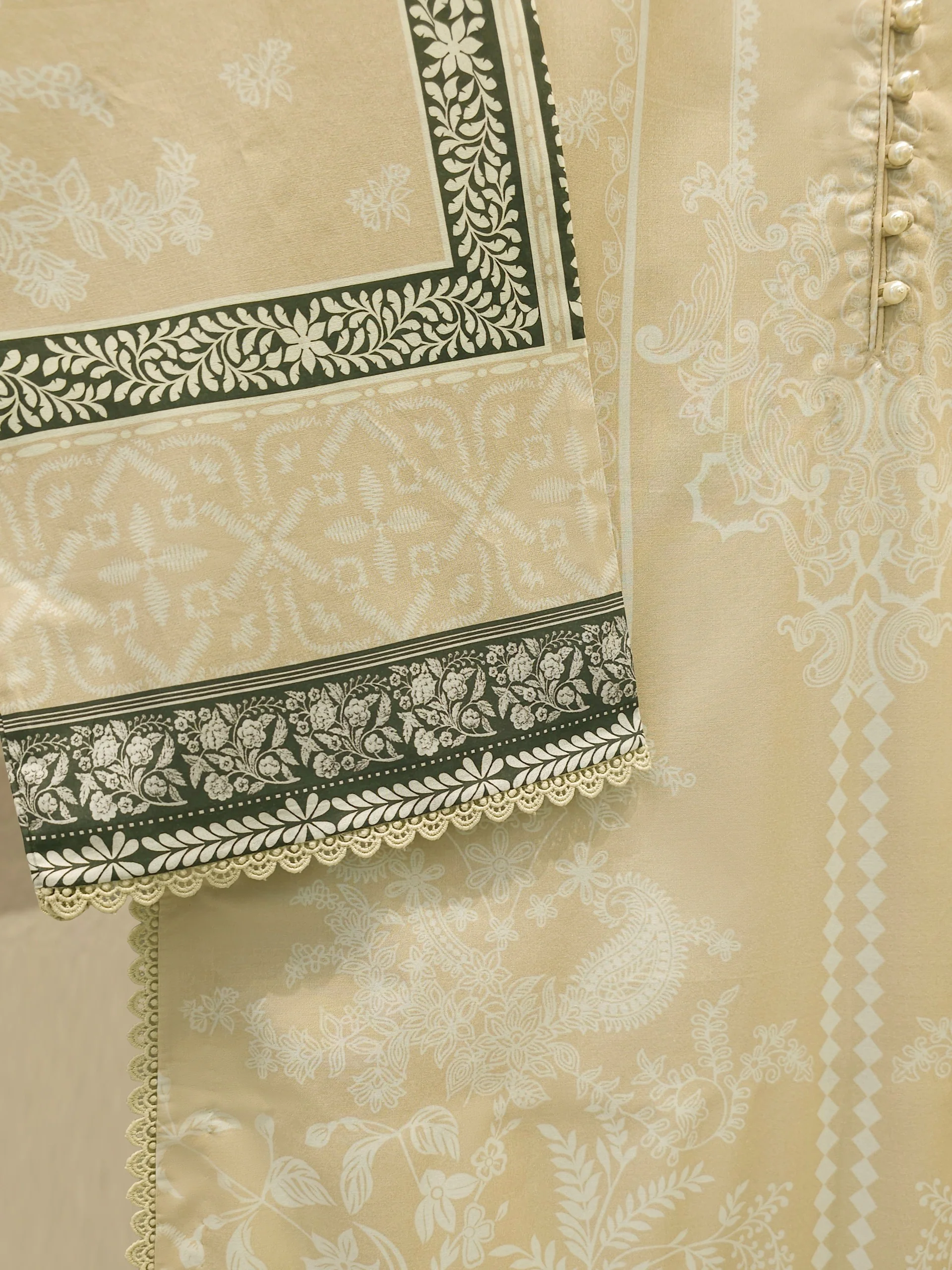 2 Piece - Digital Printed Cambric Suit S112977 - Image 3