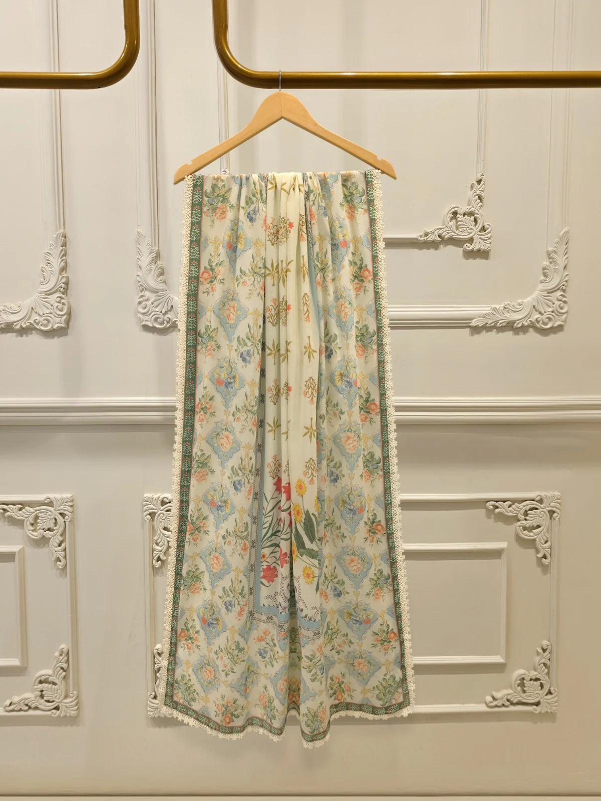 3 Piece - Embroidered Cotton Suit S113631 - Image 6