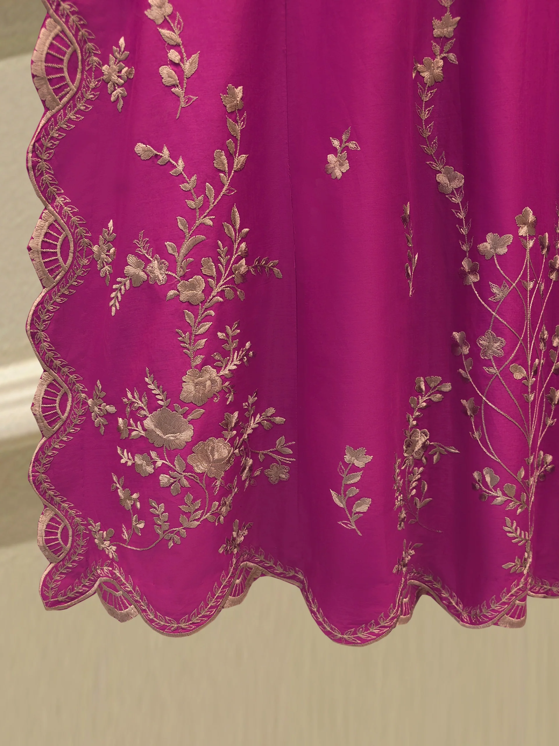 3 Piece - Embroidered Cambric Suit S114362 - Image 4