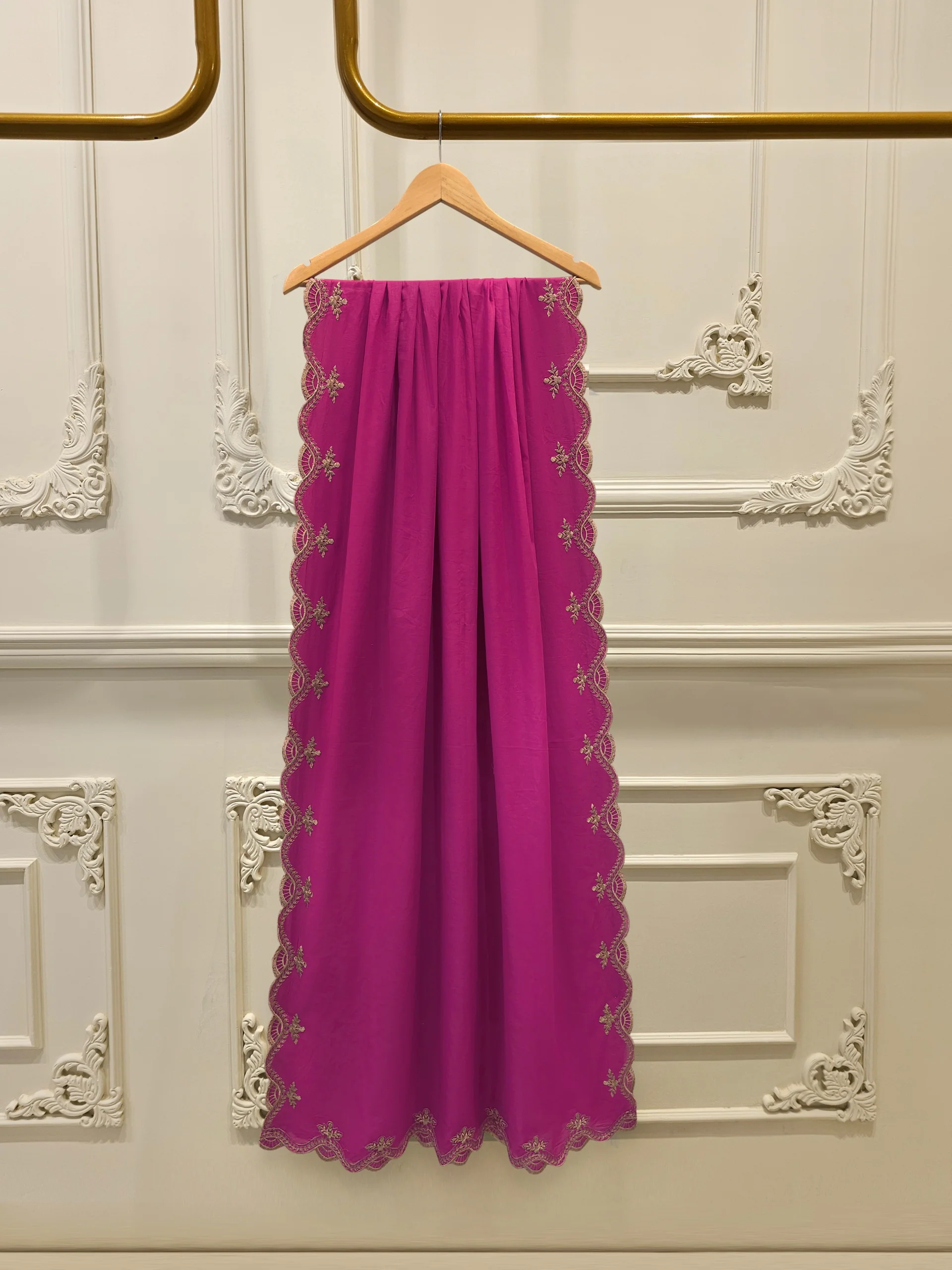 3 Piece - Embroidered Cambric Suit S114362 - Image 6