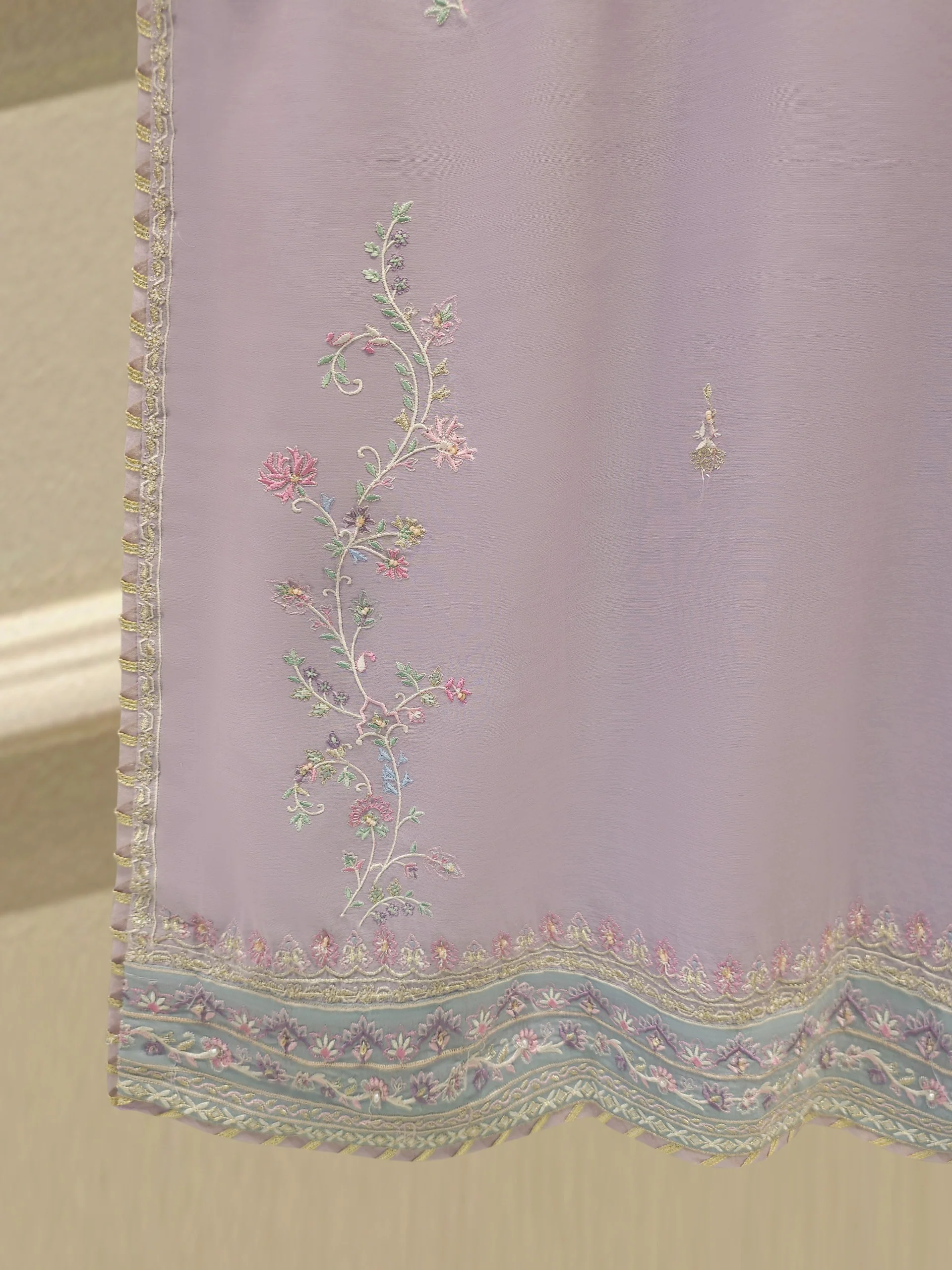 3 Piece - Embroidered Kora Cotton Suit WS00305 - Image 5