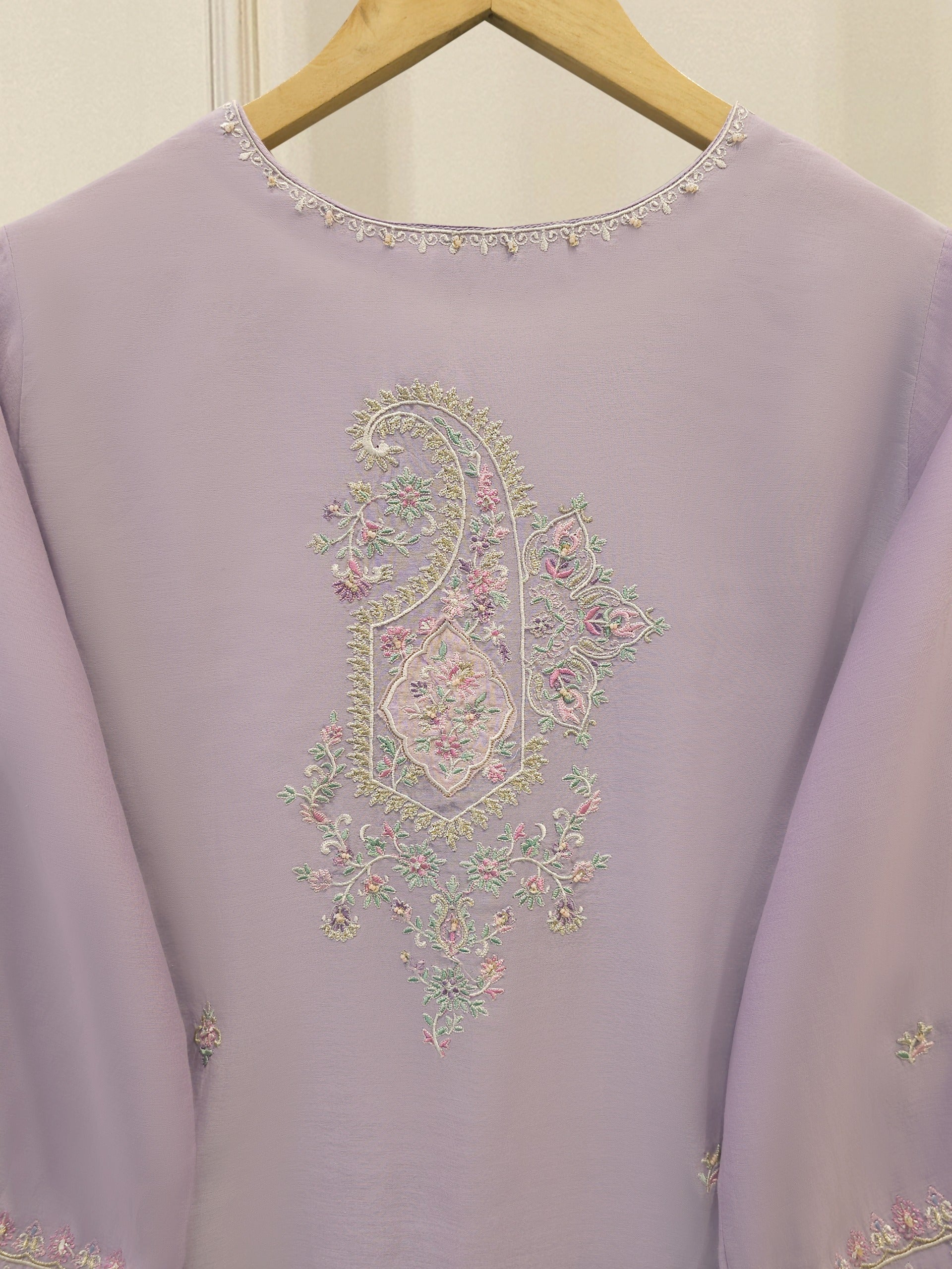 3 Piece - Embroidered Kora Cotton Suit WS00305 - Image 6