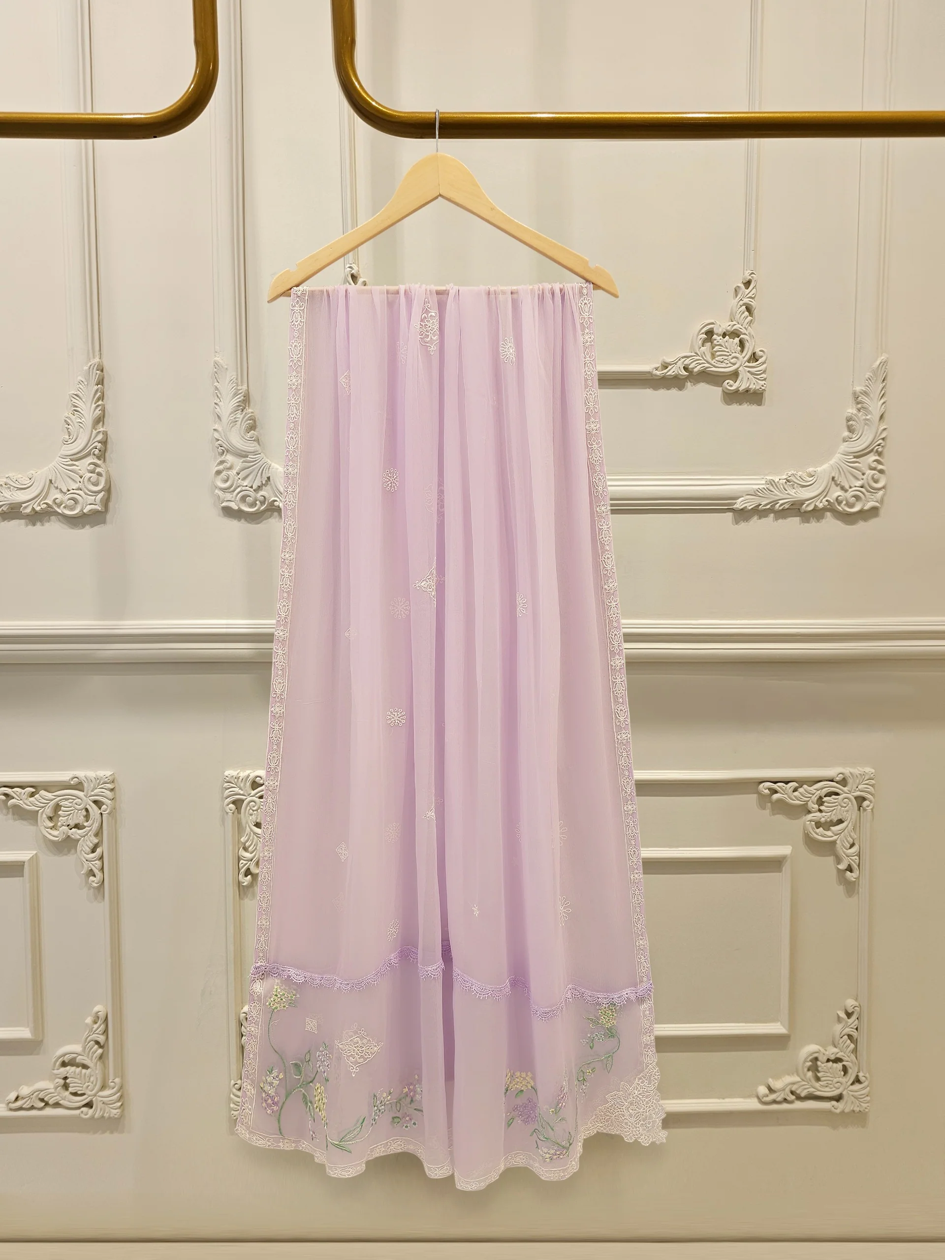 3 Piece - Embroidered Kora Cotton Suit WS00308 - Image 8