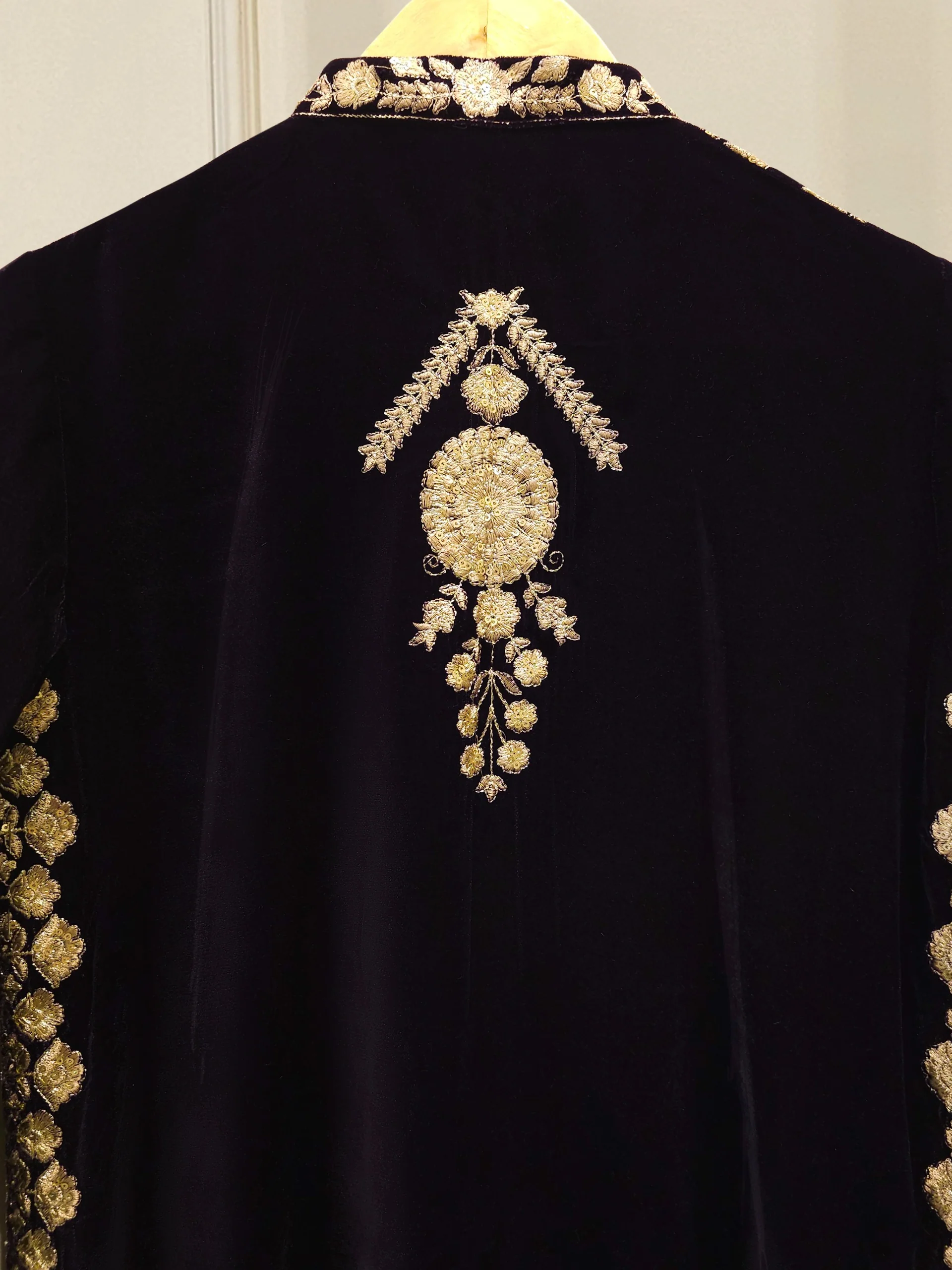 3 Piece - Embroidered Velvet Suit S112751 - Image 6