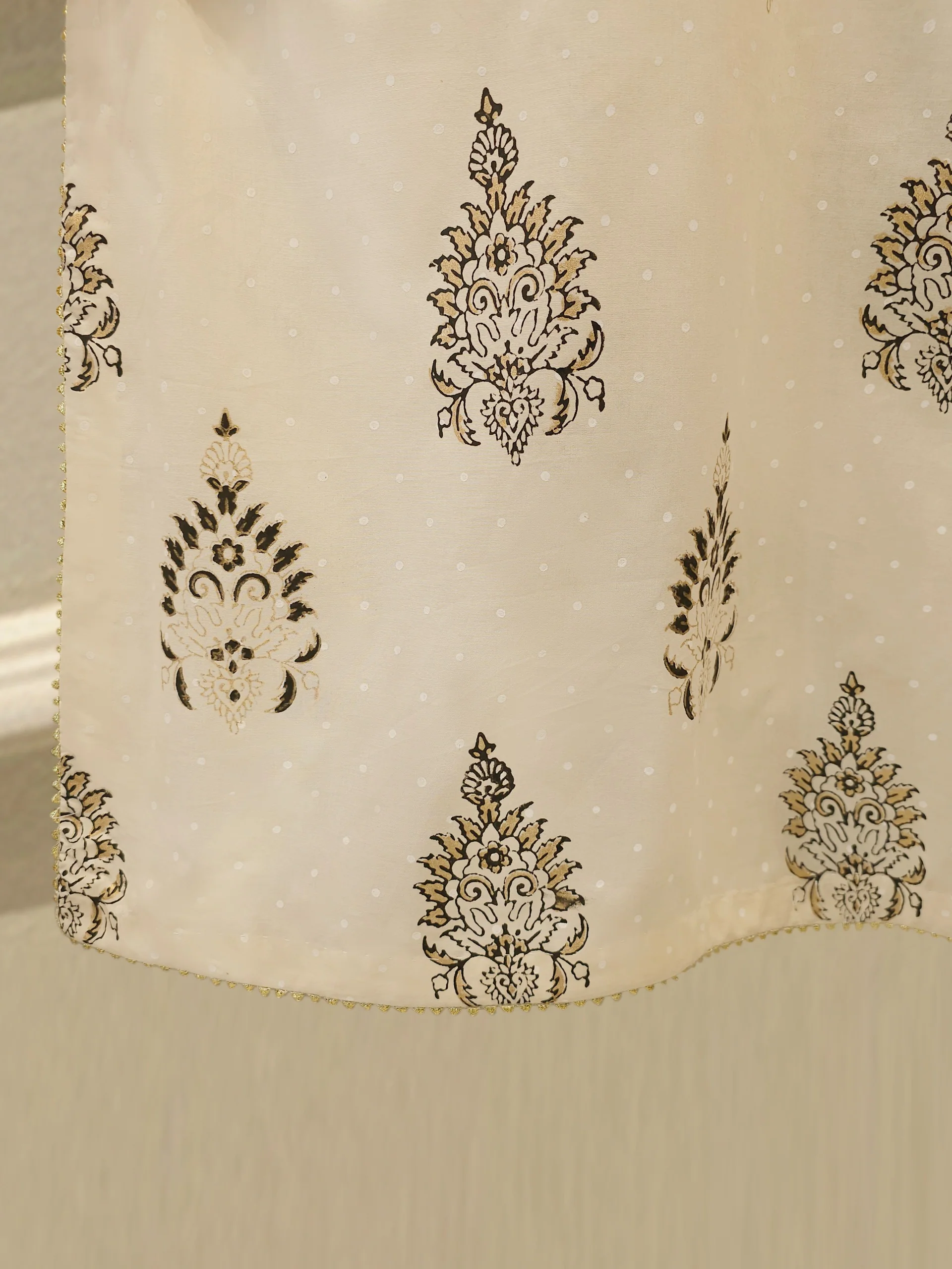 3 Piece - Hand Block Printed Kora Cotton Suit S114102 - Image 3