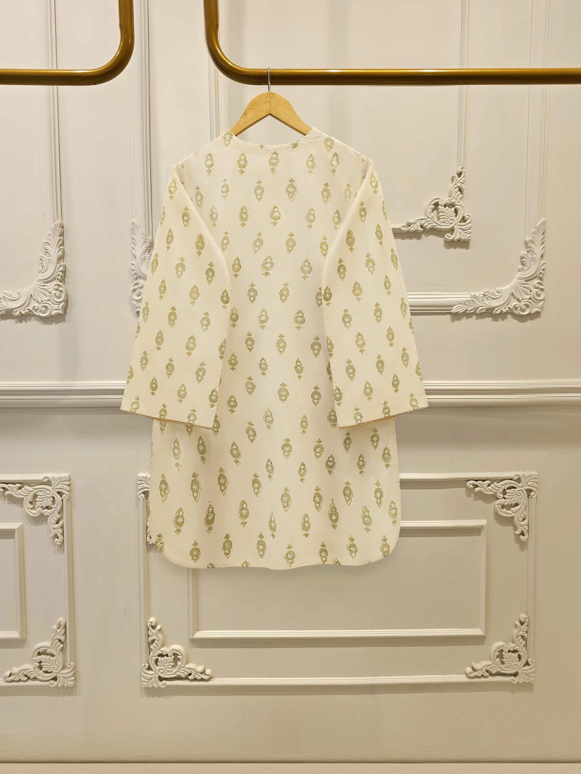 3 Piece - Hand Block Printed Kora Cotton Suit S114195 - Image 4