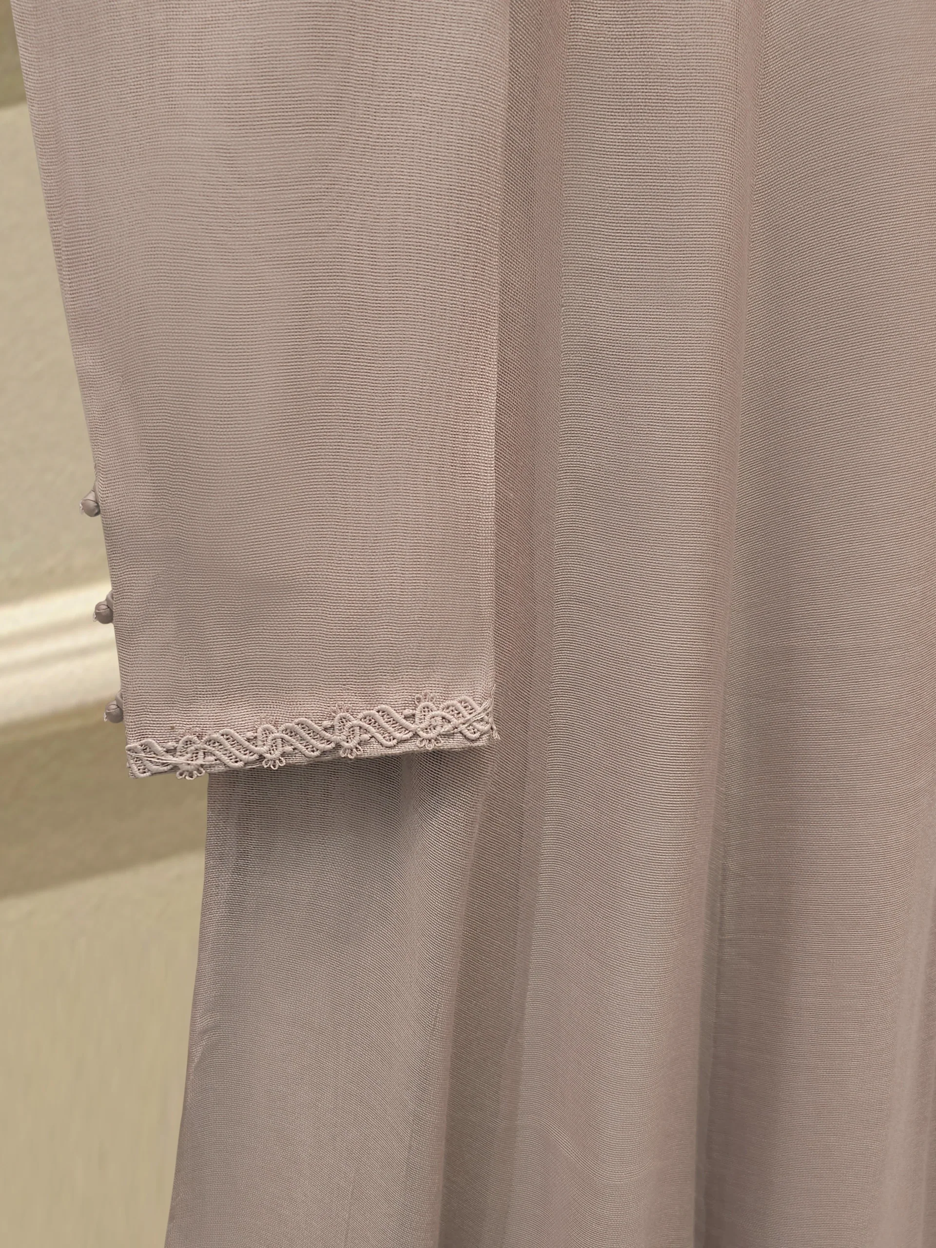 3 Piece - Pure Embroidered Cotton Net Suit S113485 - Image 3