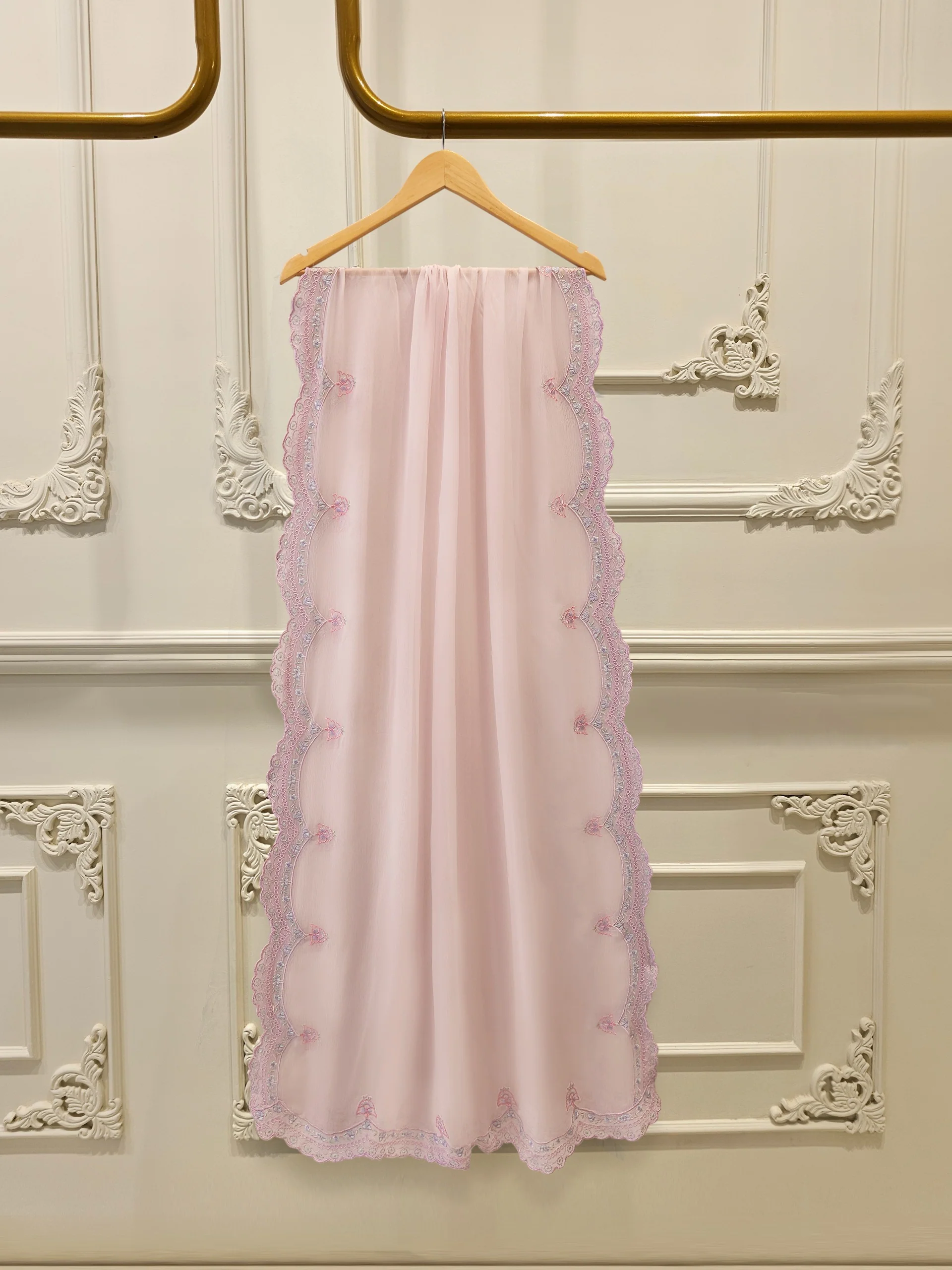 3 Piece - Pure Embroidered Cotton Net Suit S113165 - Image 7