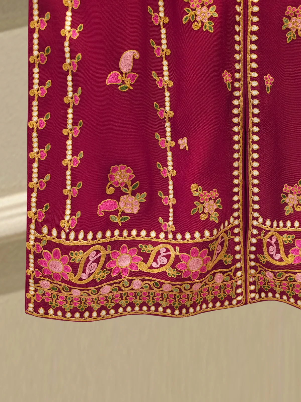 3 Piece - Pure Embroidered Cotton Net Suit S113282 - Image 4