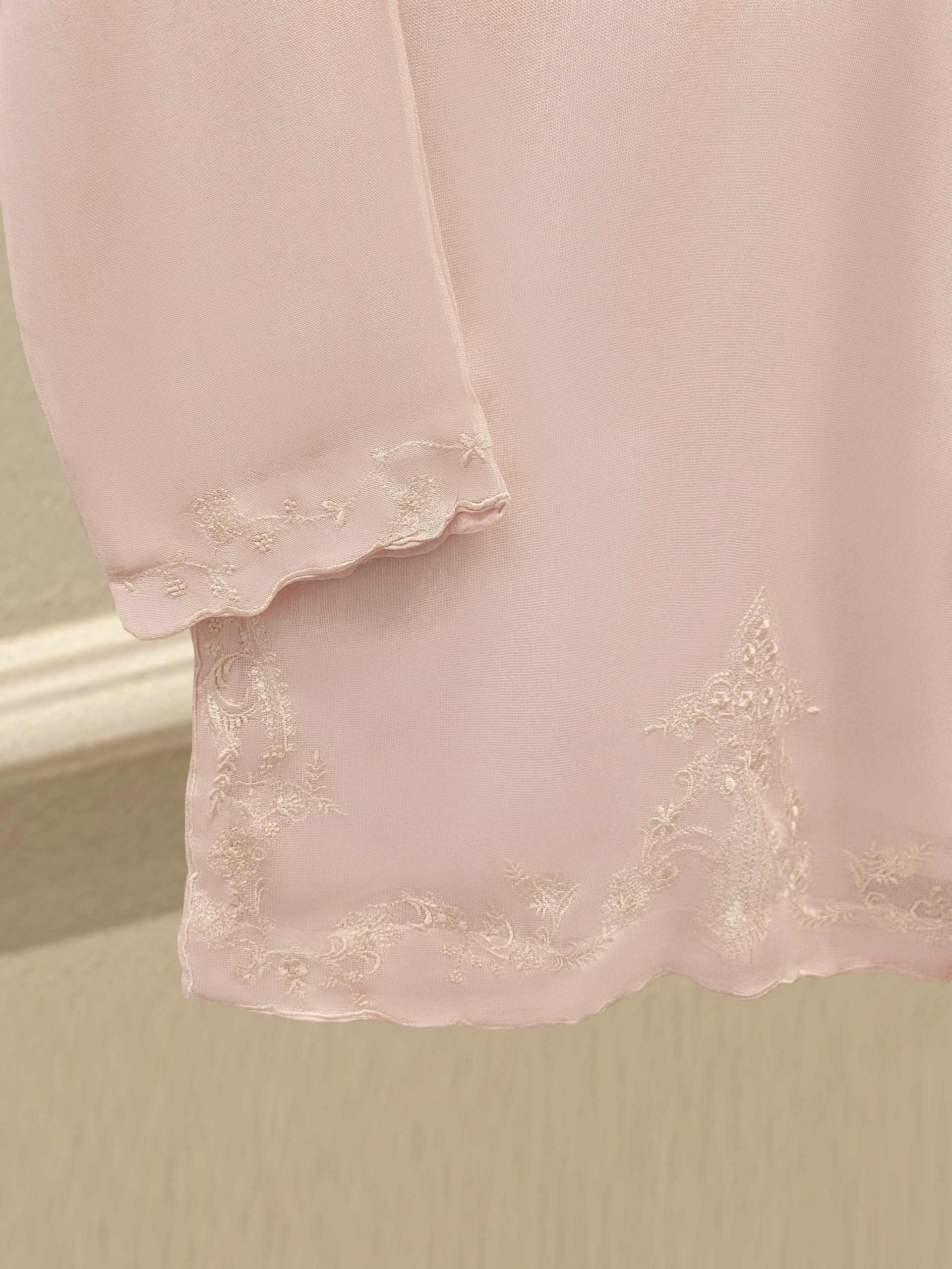 3 Piece - Pure Embroidered Cotton Net Suit S113632 - Image 3