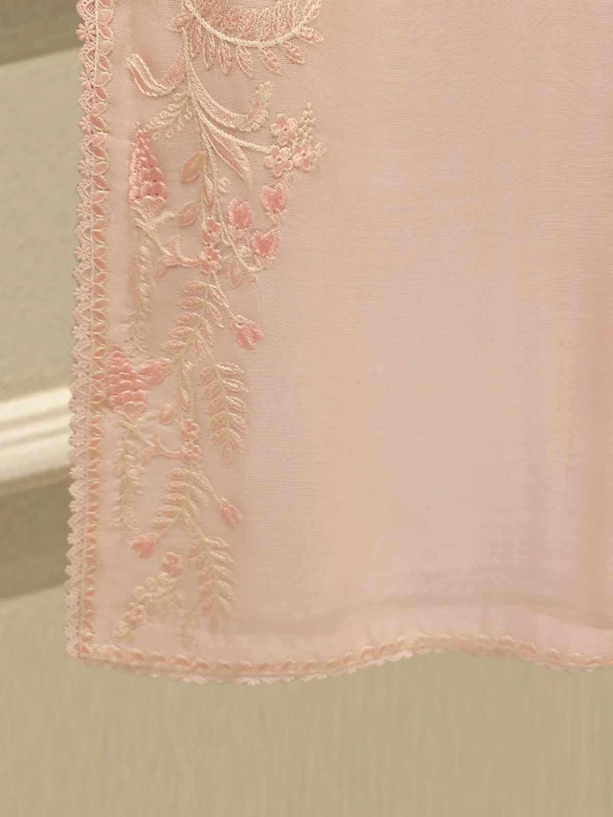 3 Piece - Pure Embroidered Cotton Net Suit S113800 - Image 7