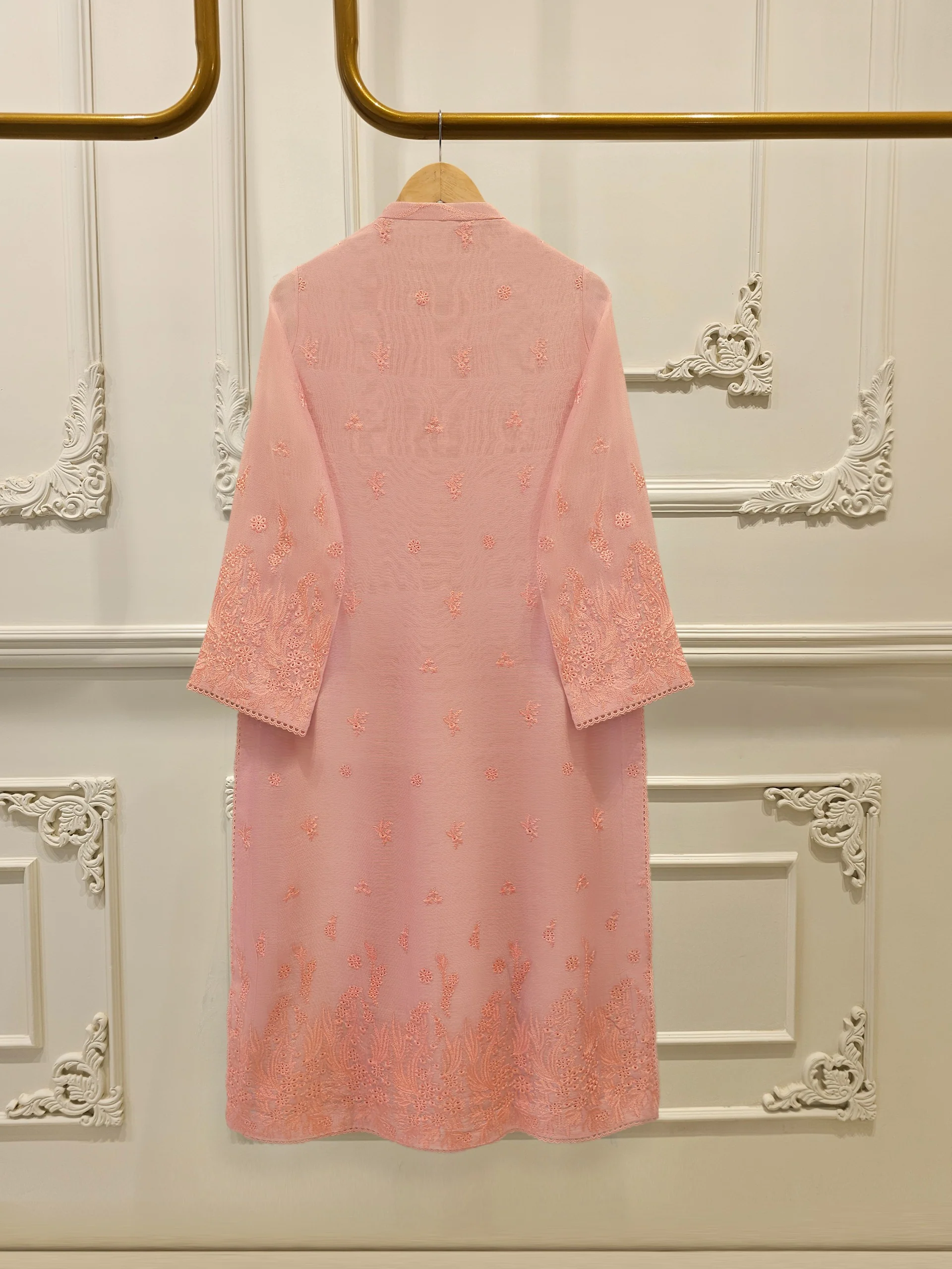 3 Piece - Pure Embroidered Cotton Net Suit S114041 - Image 5