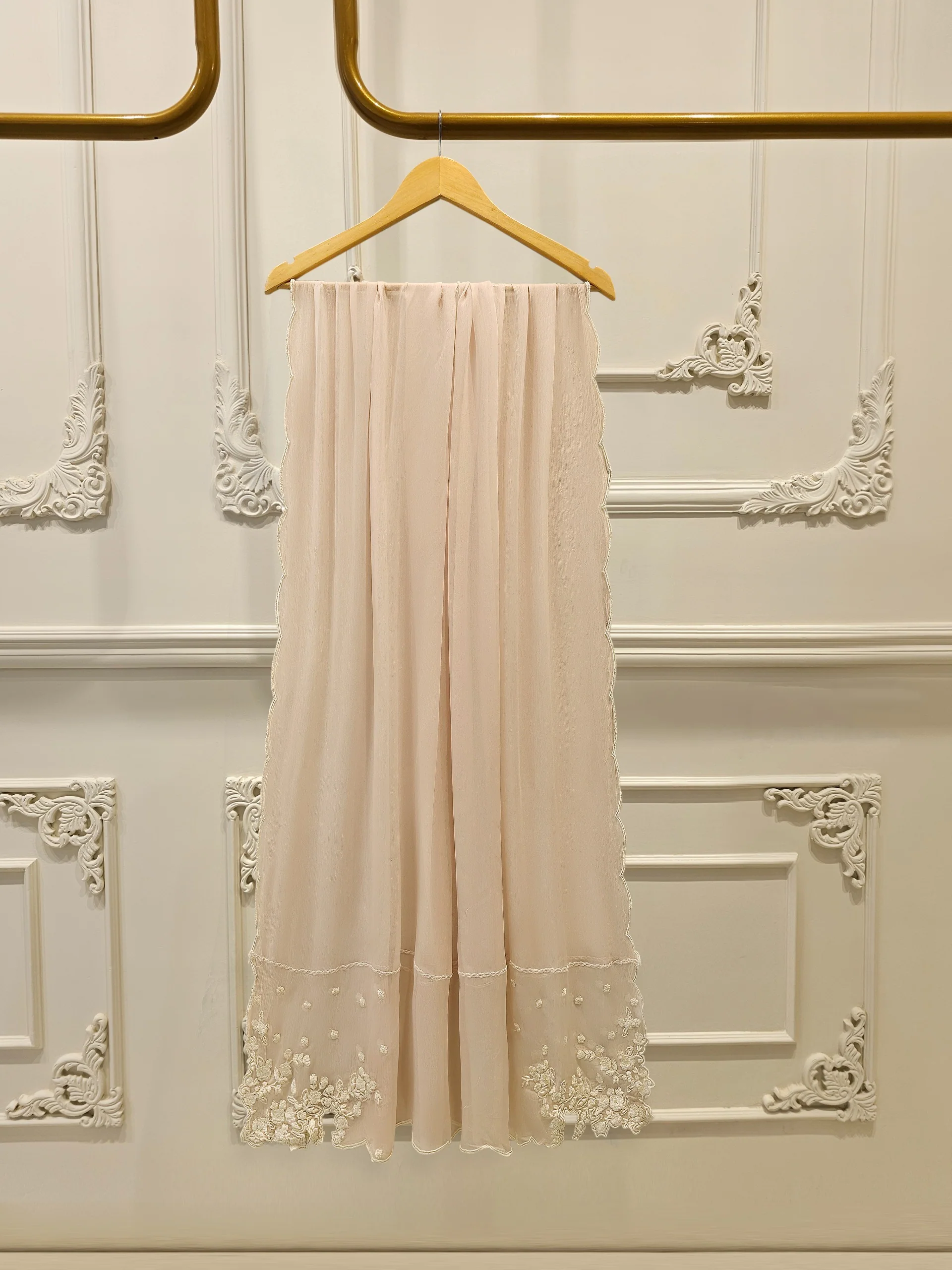 3 Piece - Pure Embroidered Cotton Net Suit S114054 - Image 6