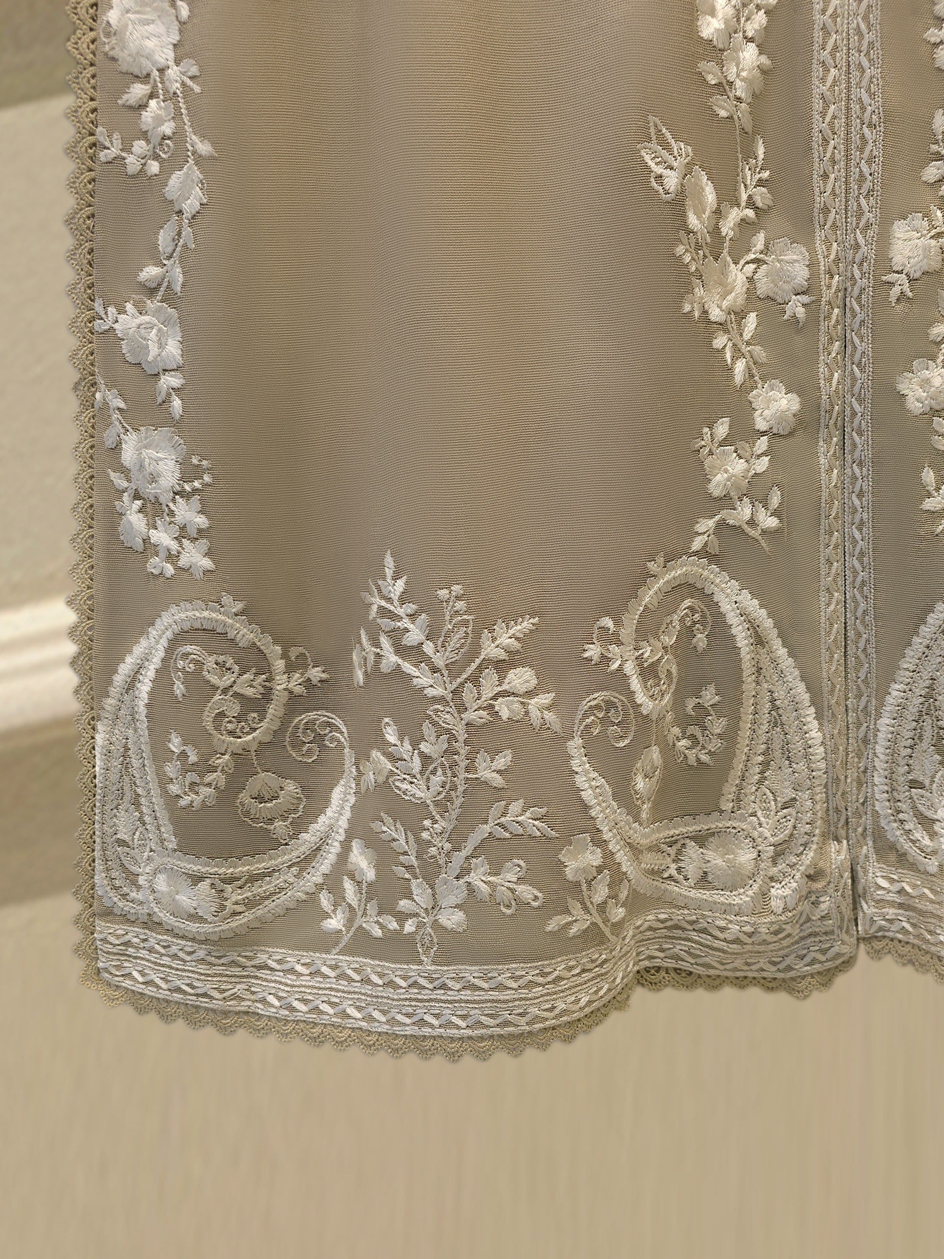 3 Piece - Pure Embroidered Cotton Net Suit S114170 - Image 4
