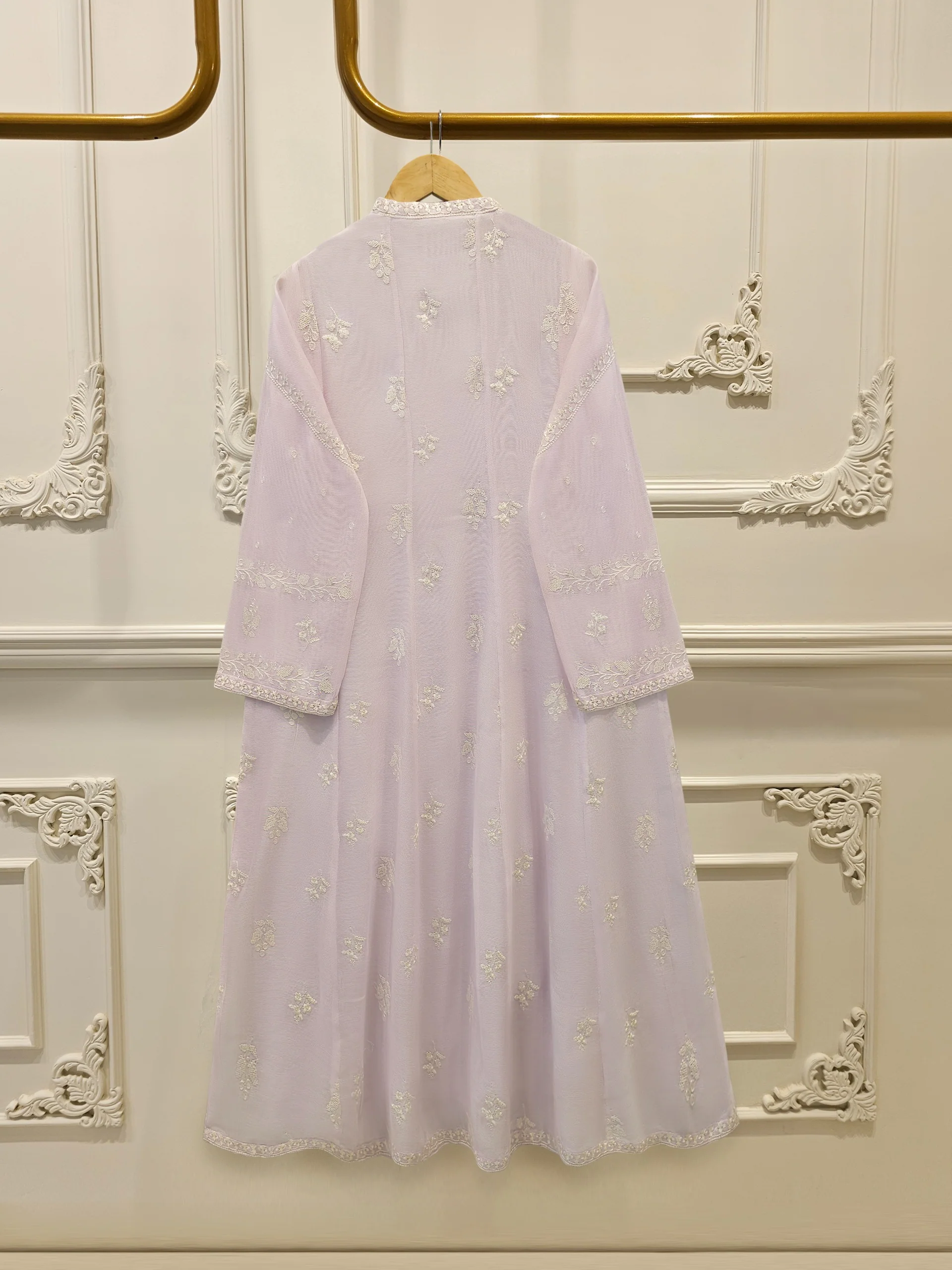 3 Piece - Pure Embroidered Cotton Net Suit S114216 - Image 4