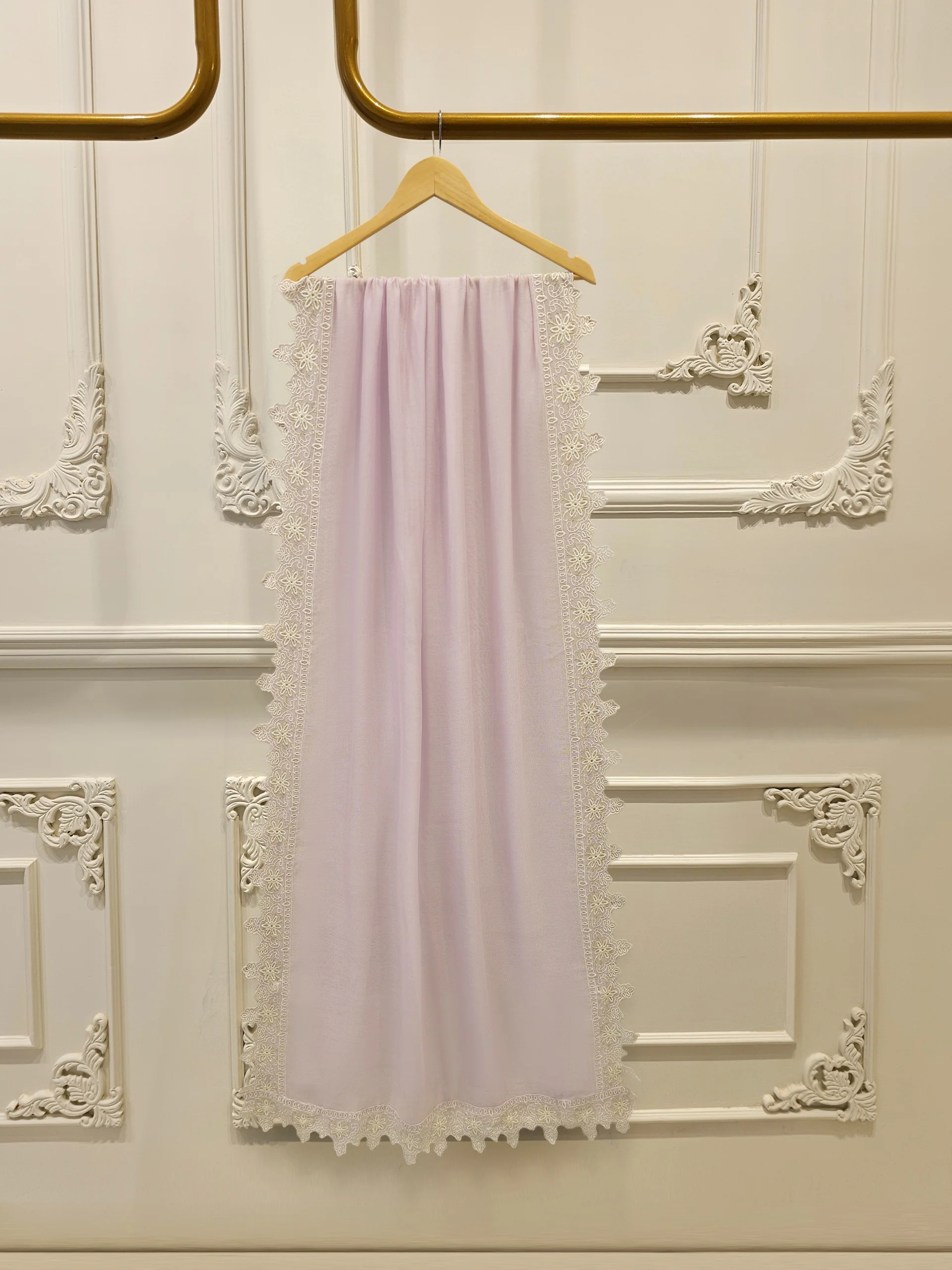 3 Piece - Pure Embroidered Cotton Net Suit S114258 - Image 3