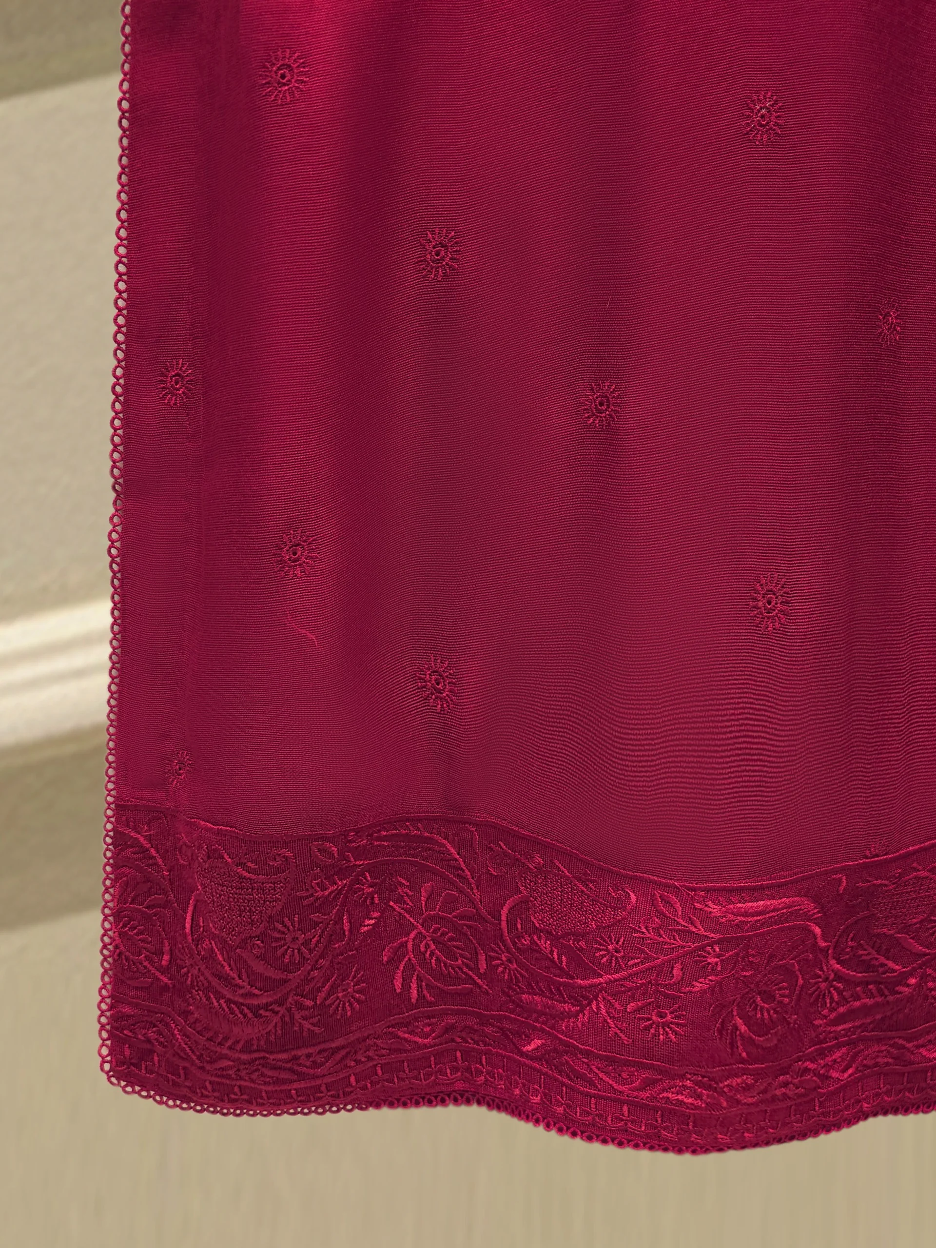 3 Piece - Pure Embroidered Cotton Net Suit S114304 - Image 4