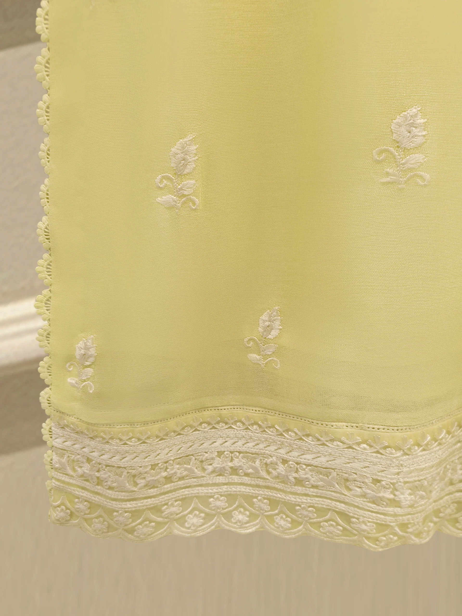 3 Piece - Pure Embroidered Cotton Net Suit S114361 - Image 4