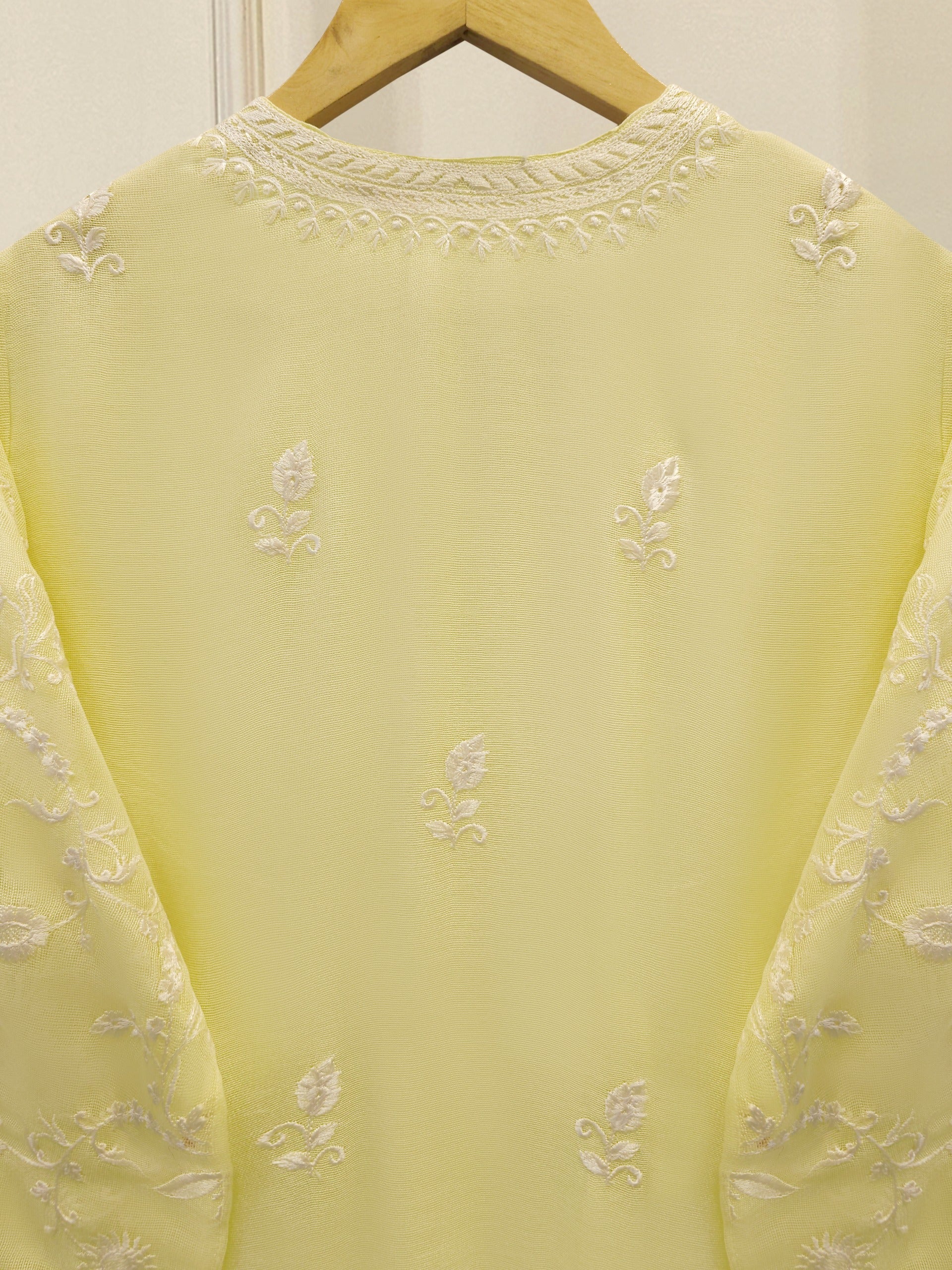 3 Piece - Pure Embroidered Cotton Net Suit S114361 - Image 6
