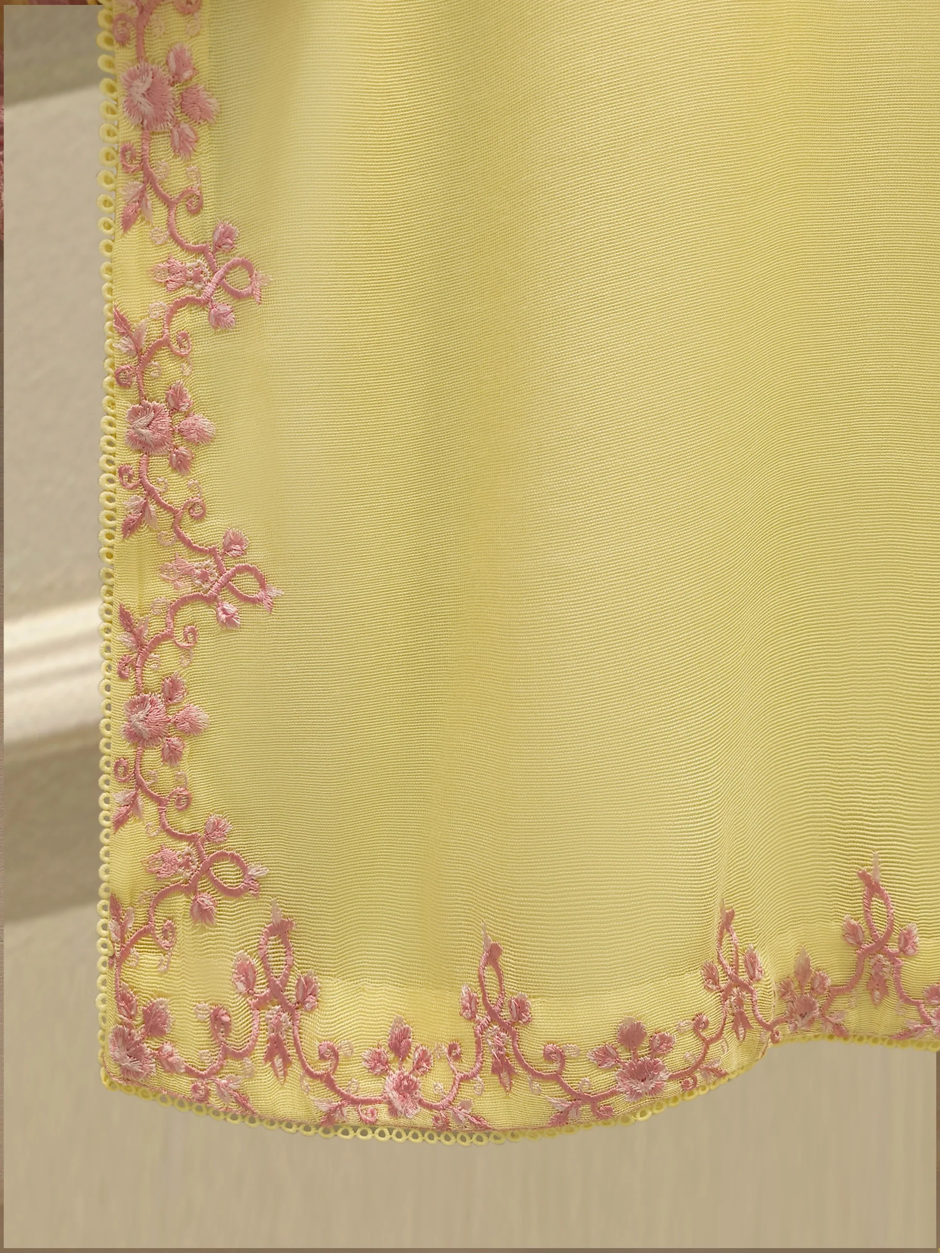 3 Piece - Pure Embroidered Cotton Net Suit S114367 - Image 4