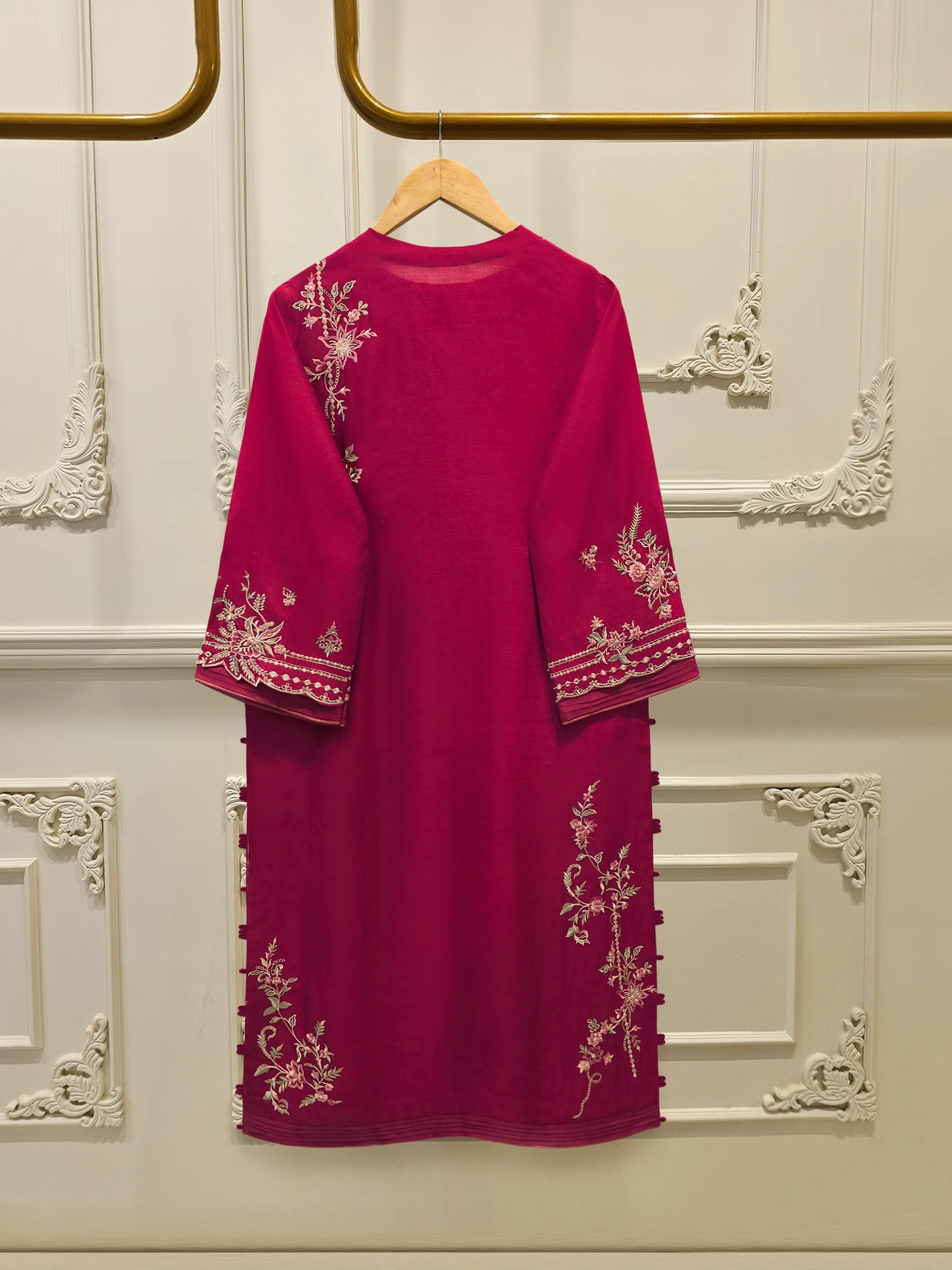 3 Piece - Pure Khaddi Silk Embroidered S114314 - Image 6