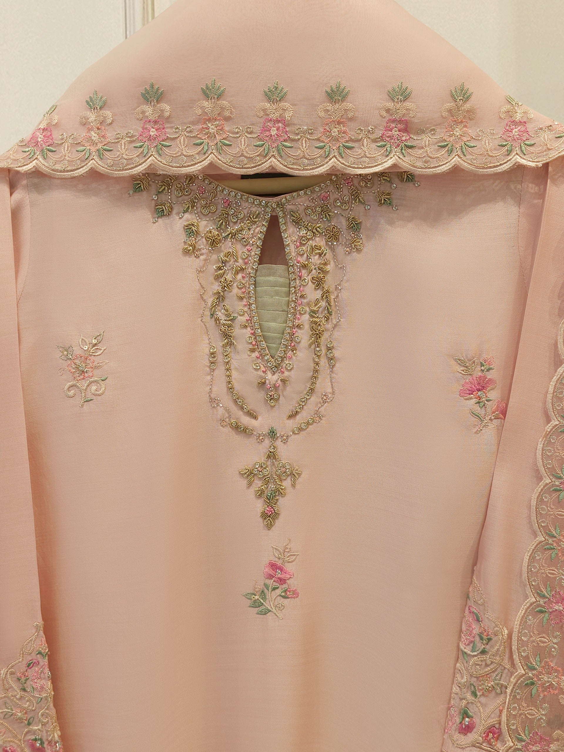 3 Piece - Pure Khaddi Silk Embroidered S114328 - Image 2