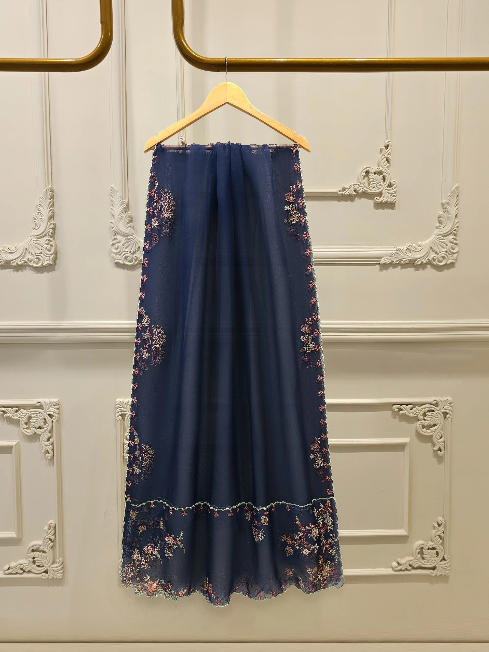 3 Piece - Pure Khaddi Silk Embroidered Suit S114158 - Image 7