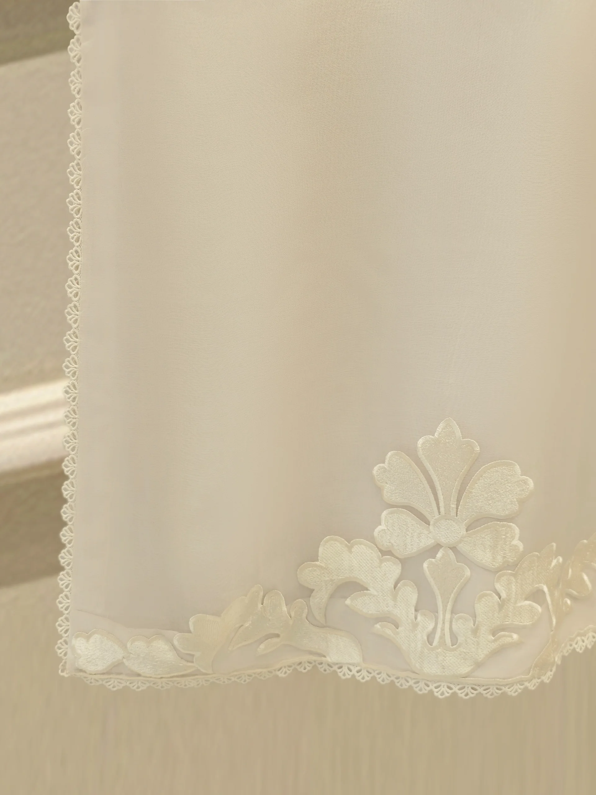 3 Piece - Pure Organza Embroidered Suit S113571 - Image 7