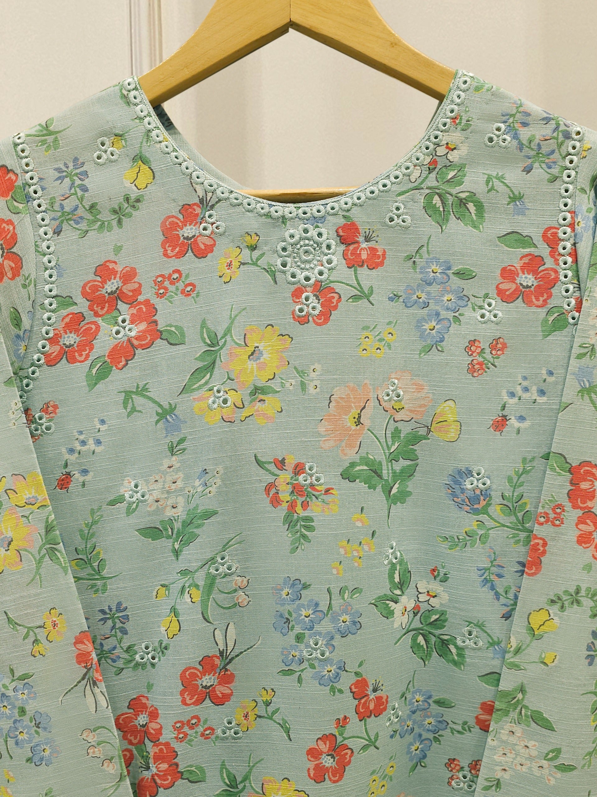 2 Piece - Digital Printed Embroidered  Khaddar Suit S112864 - Image 2