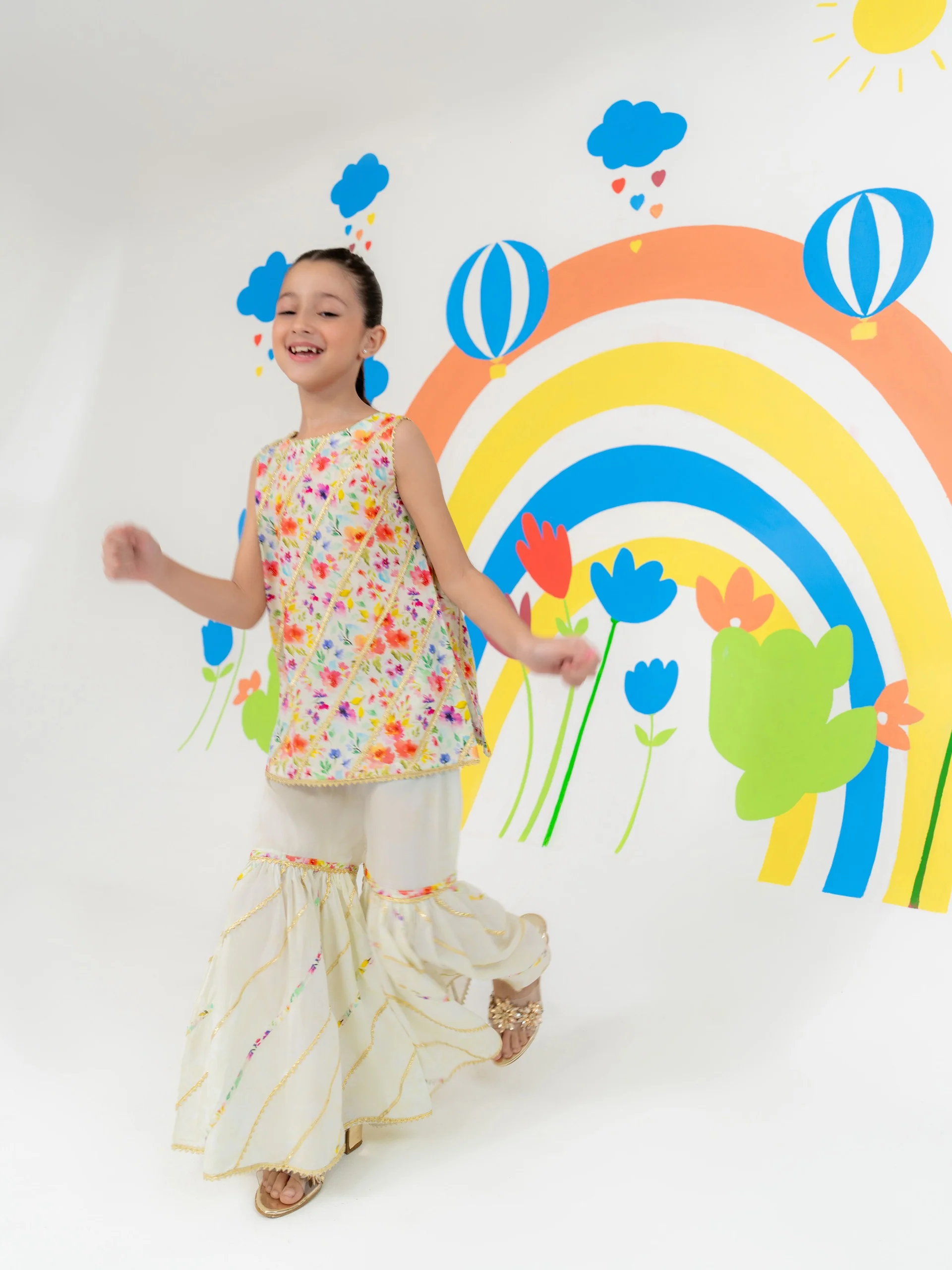 (Kids) - 2 Piece Digital Printed Lawn Suit FKD-033 - Image 4