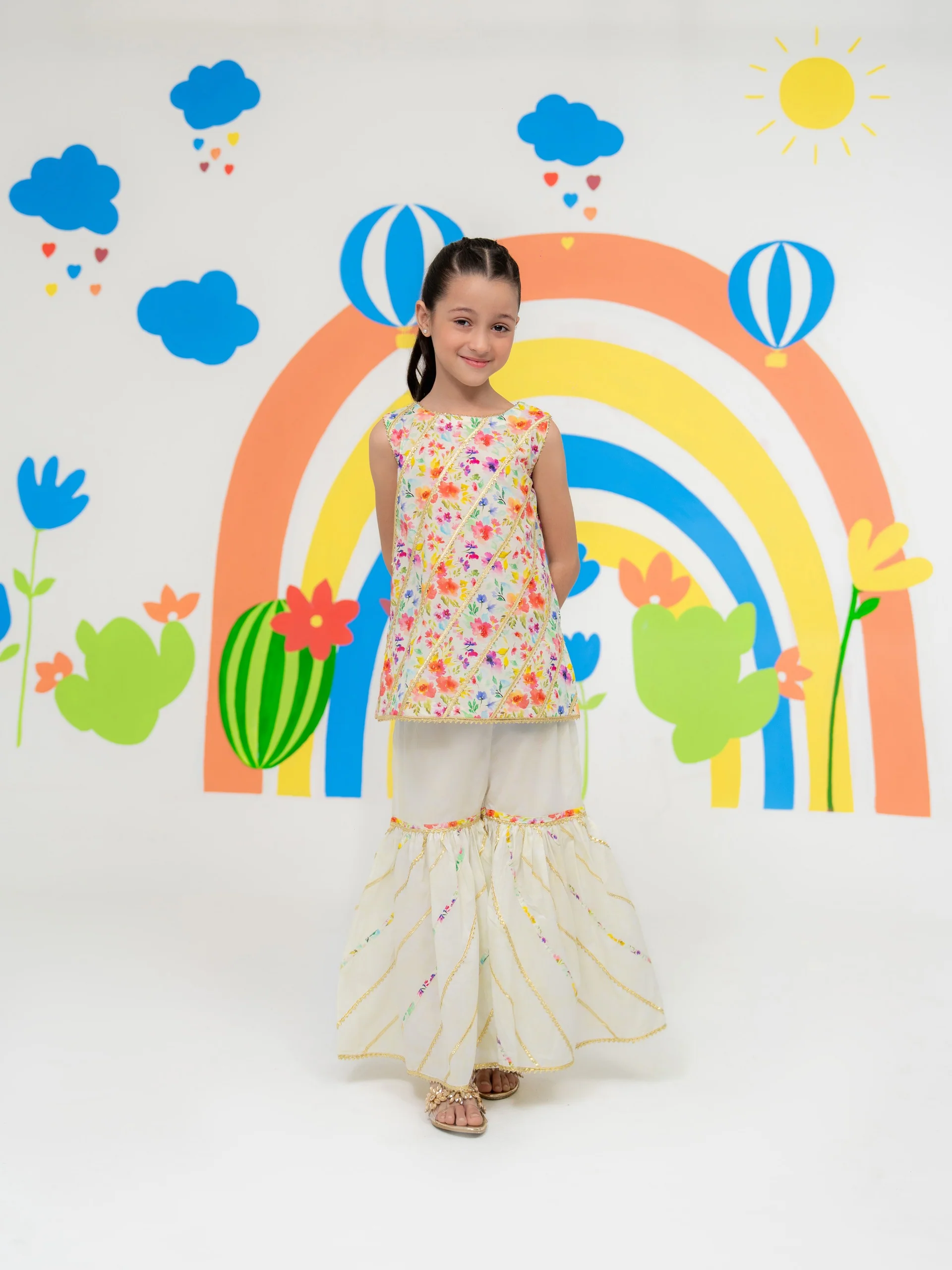 (Kids) - 2 Piece Digital Printed Lawn Suit FKD-033 - Image 5