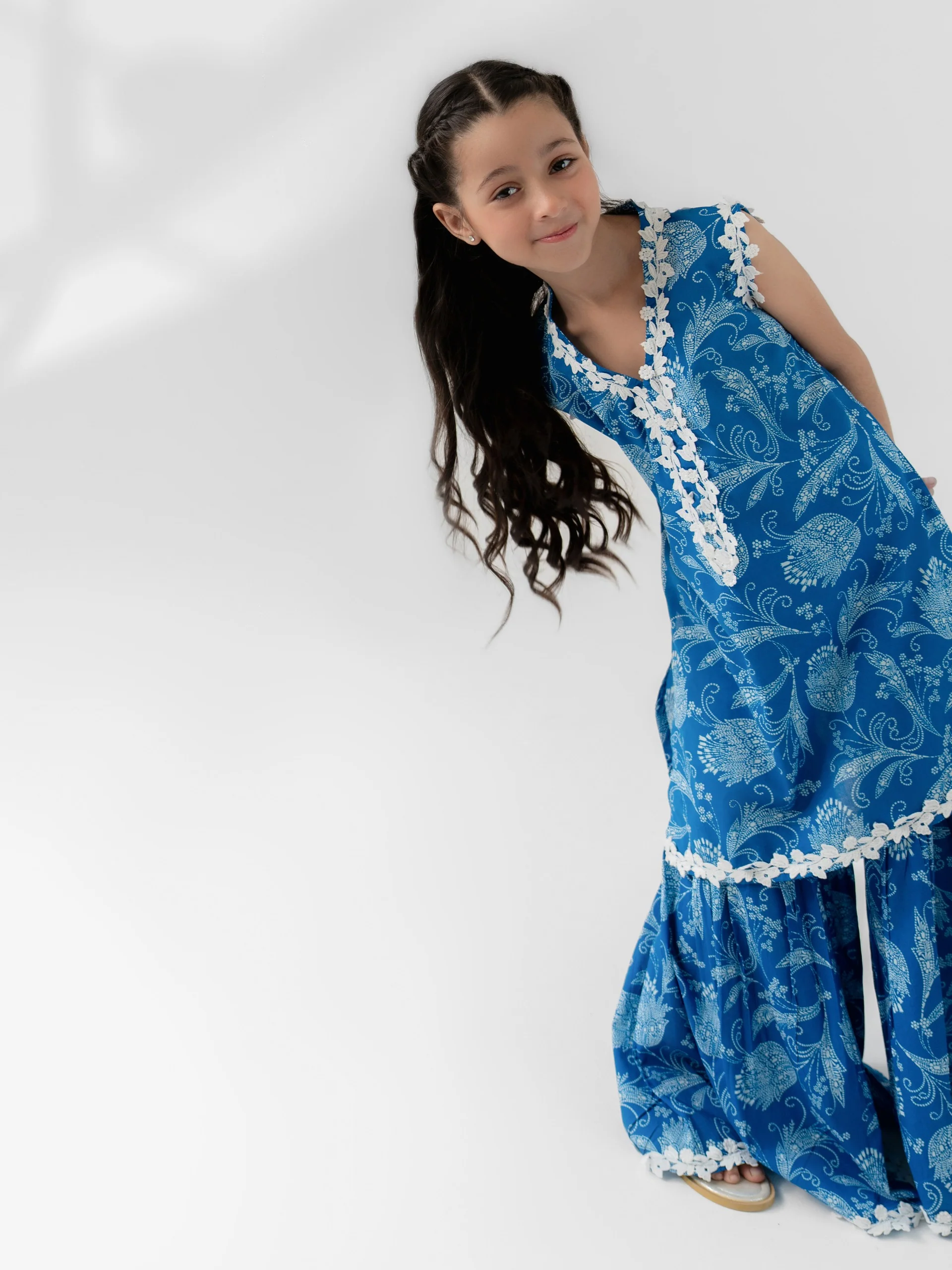 (Kids) - 2 Piece Digital Printed Lawn Suit FKD-063 - Image 2