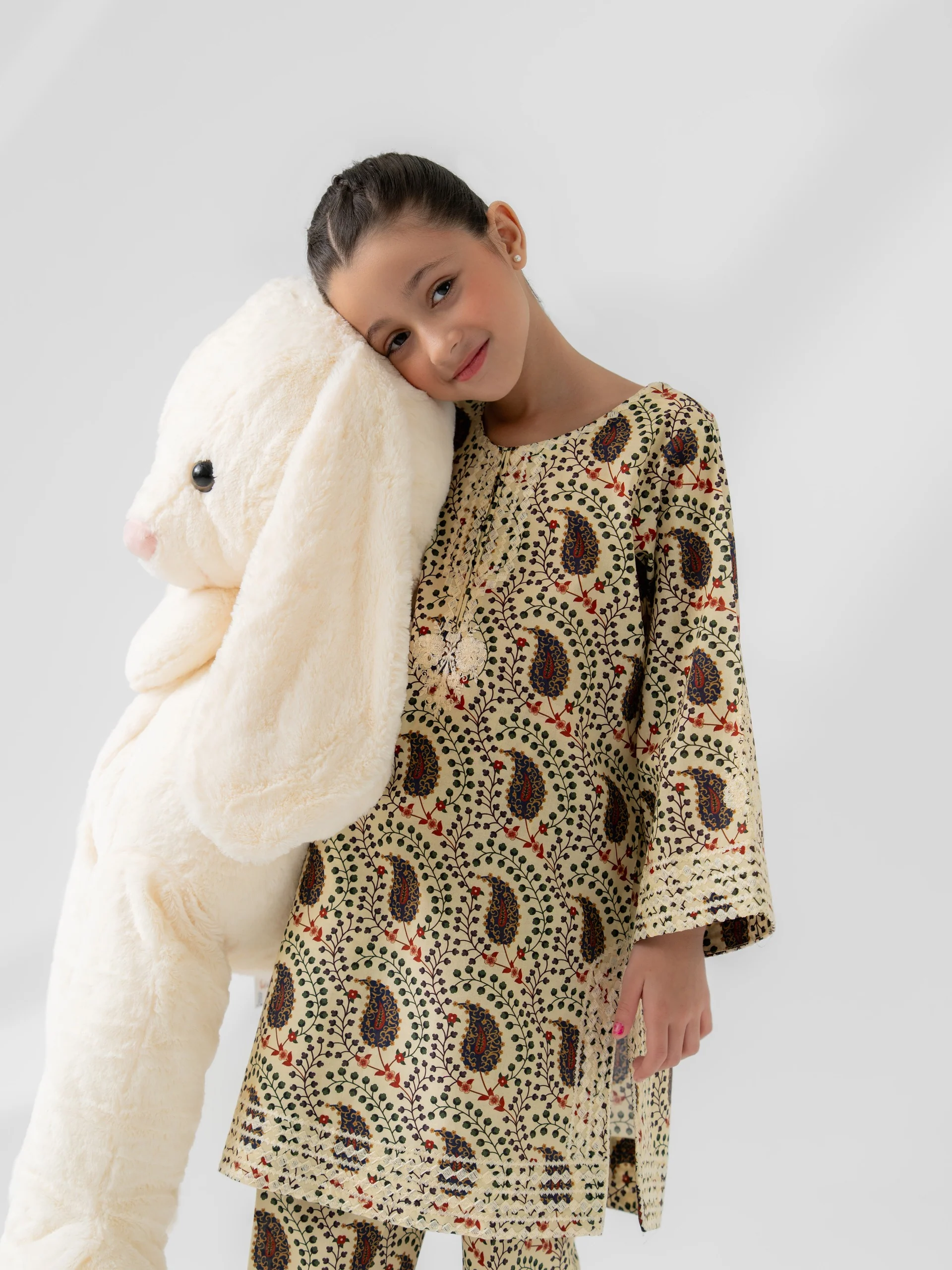 (Kids) - 2 Piece Digital Printed Lawn Suit FKD-081 - Image 3